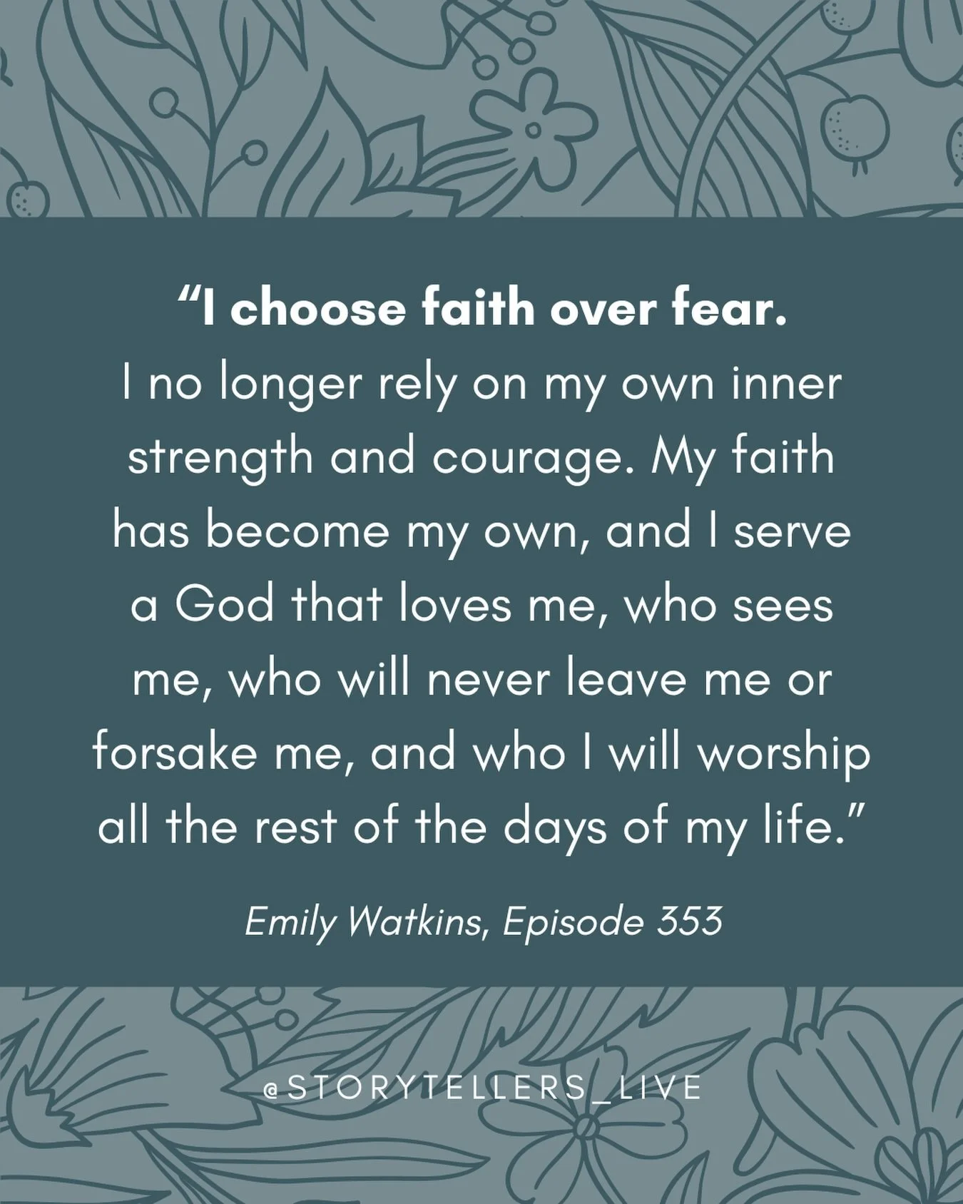 Emily Watkins shares the moment everything shifted&mdash;when fear no longer had the final say. Her story is a powerful reminder that God meets us in our deepest places and leads us into a life anchored in His presence and love. 💛⁠
⁠
🎧 Listen now t