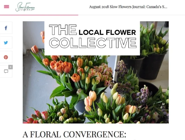 August 2018: Slow Flowers Journal A brief interview with Debra Prinzing for Slow Flowers Journal .