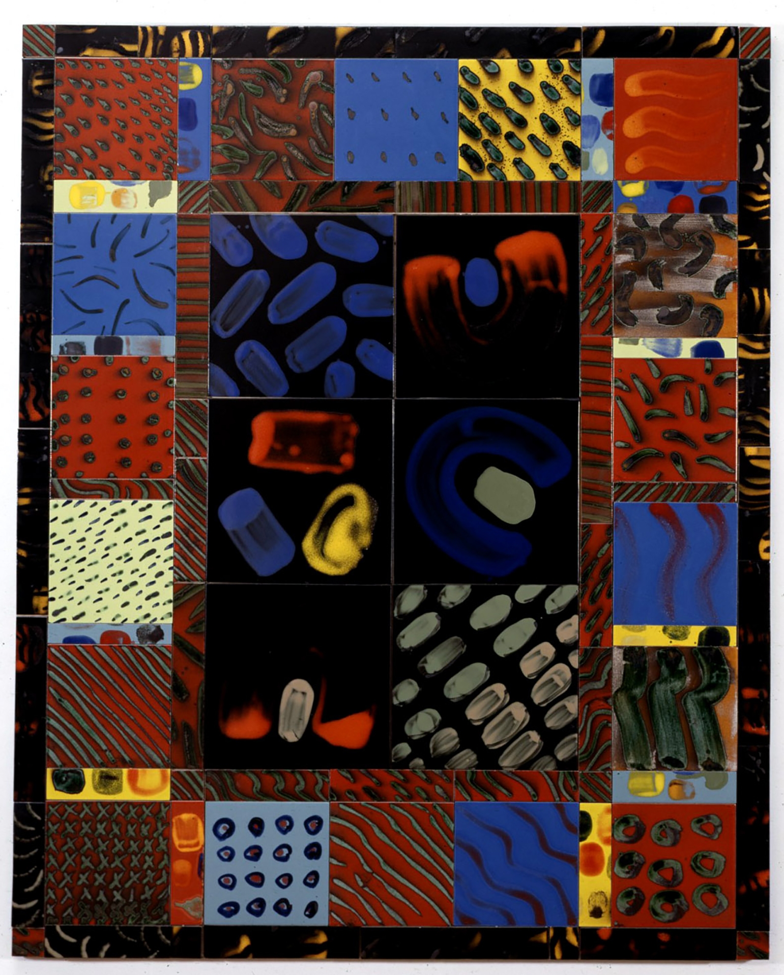 NEGEV IMPRINT 1995 Glazed and ceramic tiles 68 x 54 inches