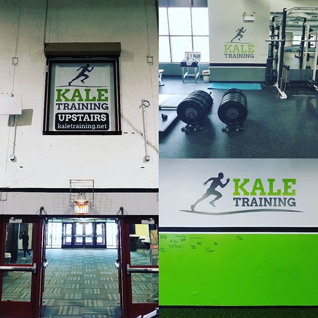 New logos up✔ athletes signing the wall✔ grateful for everyone that has made it all possible✔
 #kaletraining #sportsperformance #personaltraining #strengthandconditioning #athletes #sports #saq #fitfam #fitness #grateful