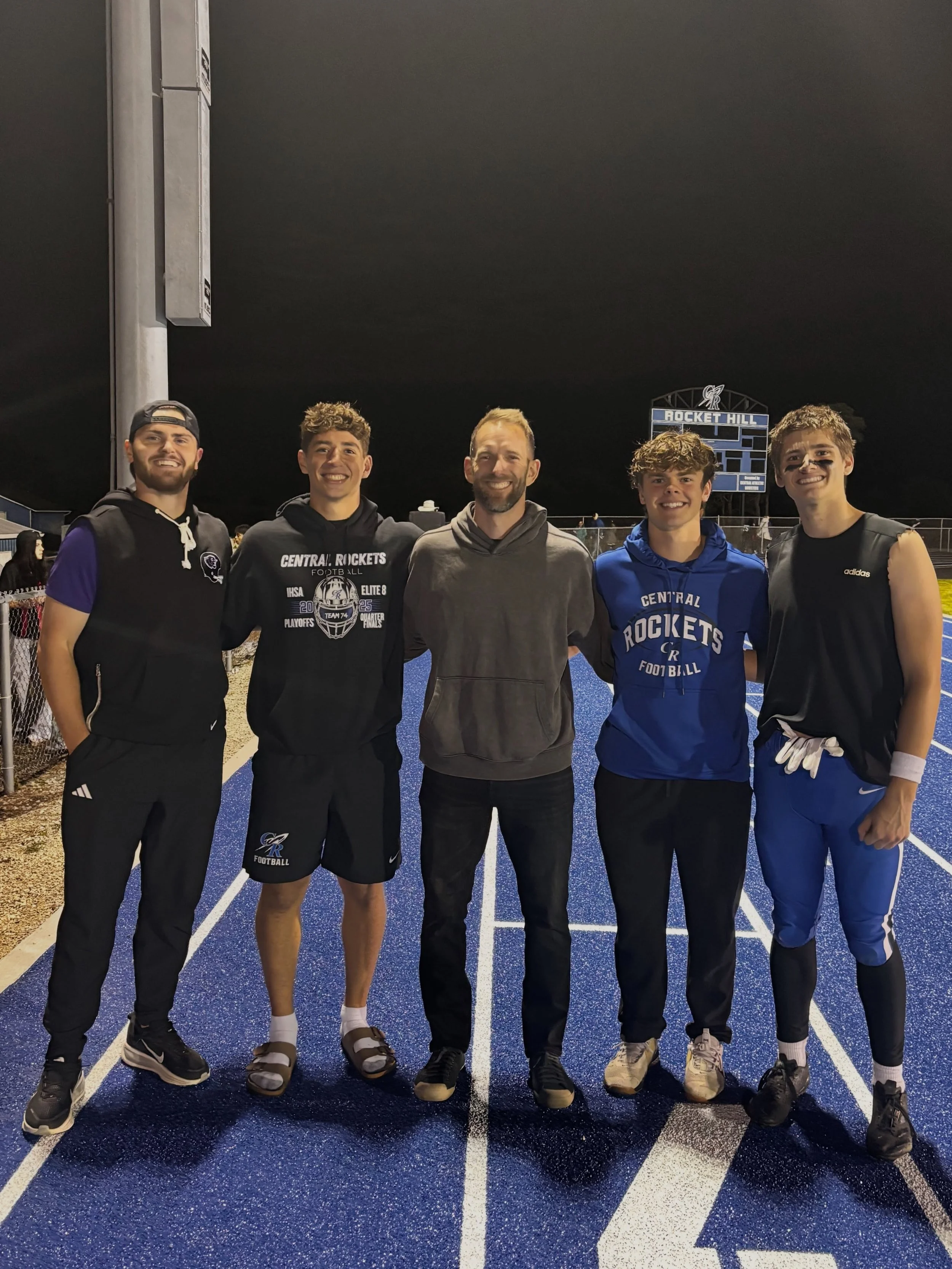 Loved watching some of my athletes tonight coaching/playing in Central v Hampshire Football game.  Great game played by both sides🏈