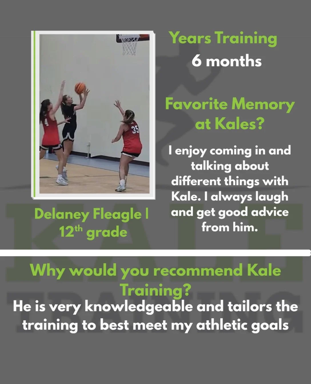 🚨Athlete Spotlight: Huge shoutout to senior Delaney Fleagle! 🏀🙌

In just 6 months of training, Delaney has brought incredible focus and energy to every session. Building strong, tailored training programs is only half the battle&mdash;the culture,