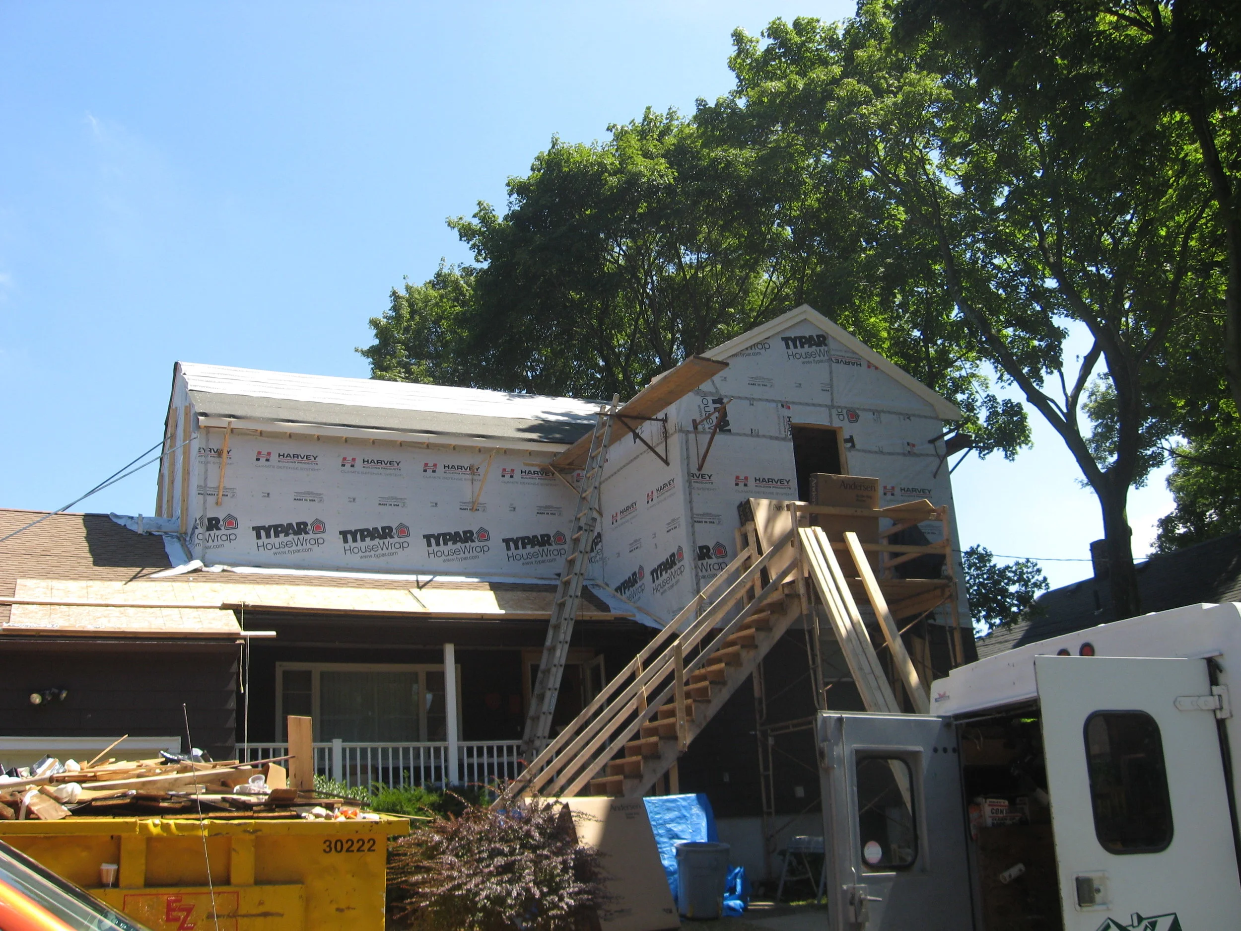 Second Story Addition Excuted Professionally With No Rain Leaks During Process