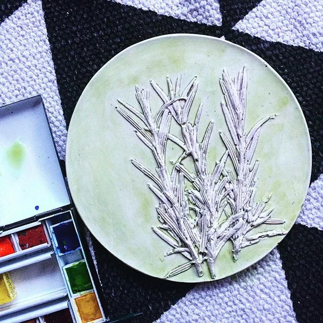 Rosemary with a watercolour wash