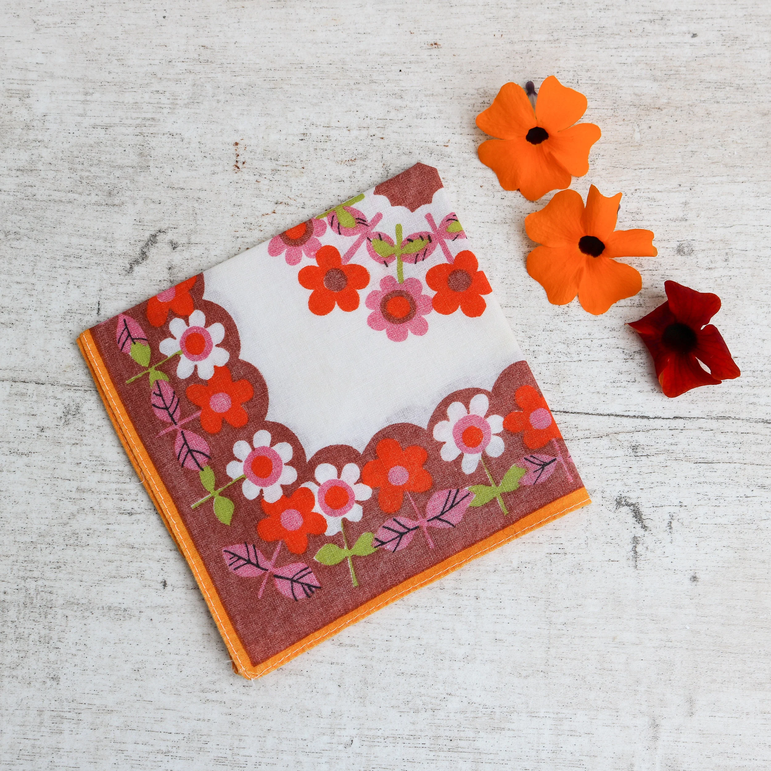 Retro 60's Hankie Flower Power
