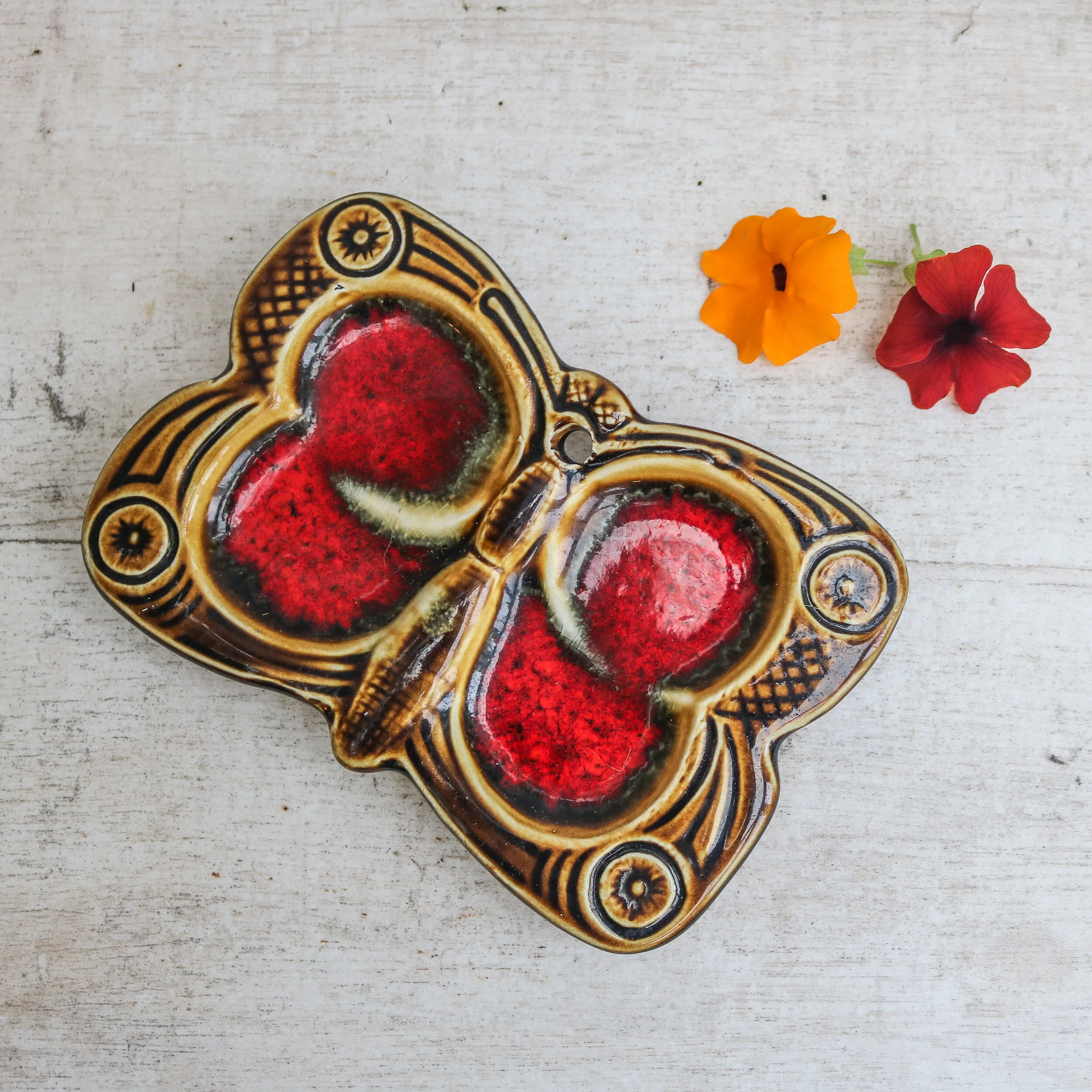 West German Style Ceramic Butterfly Wall hanging 