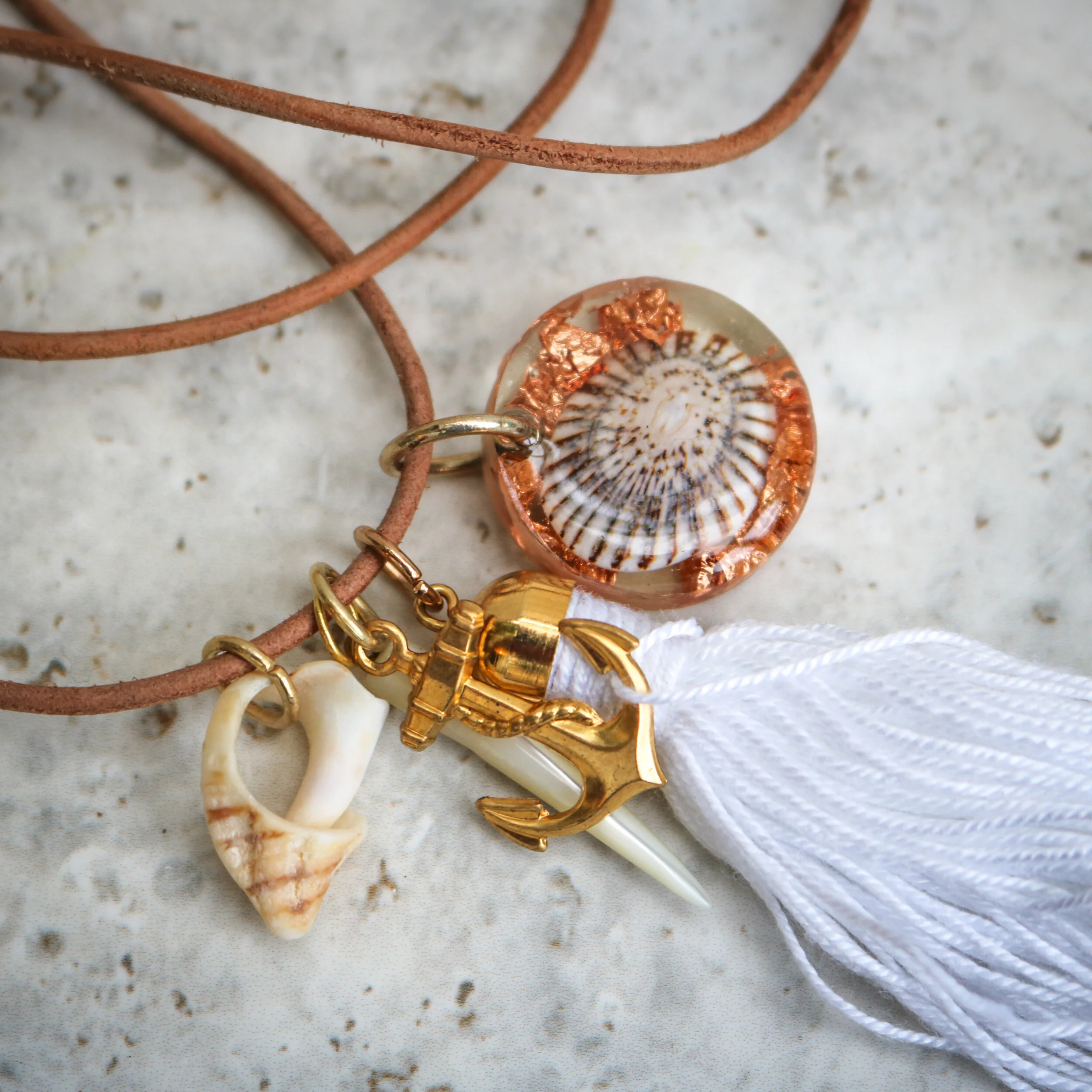 Tropical Shores healing Charm Necklace