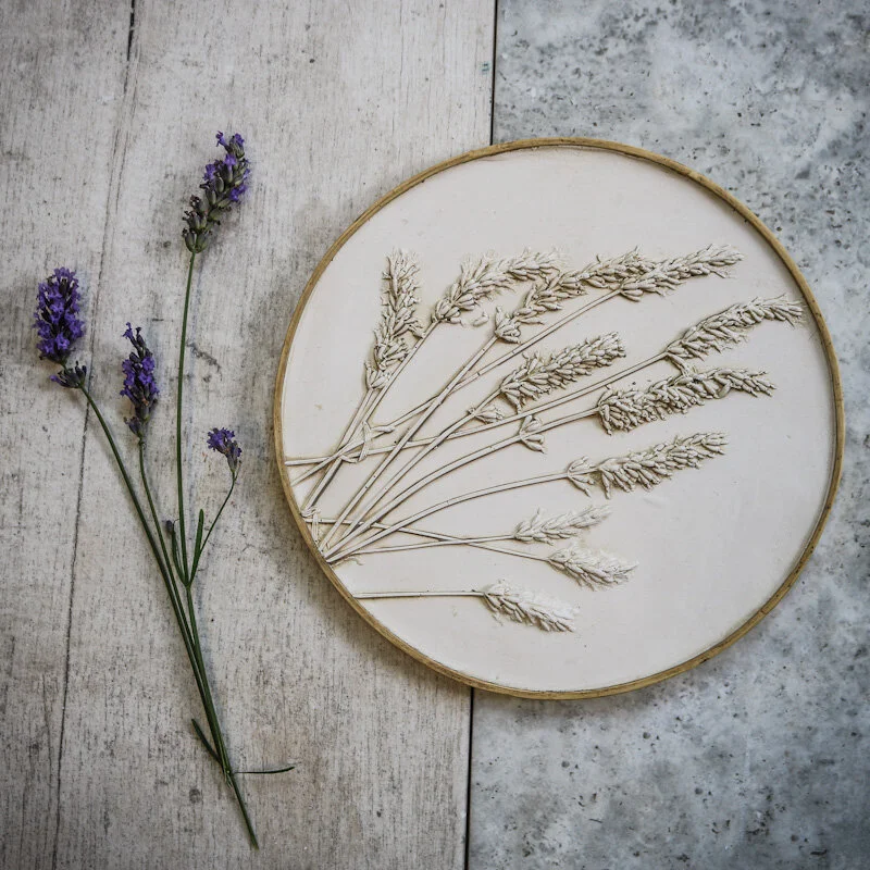 Lavender Love Botanical Cast Wall Hanging