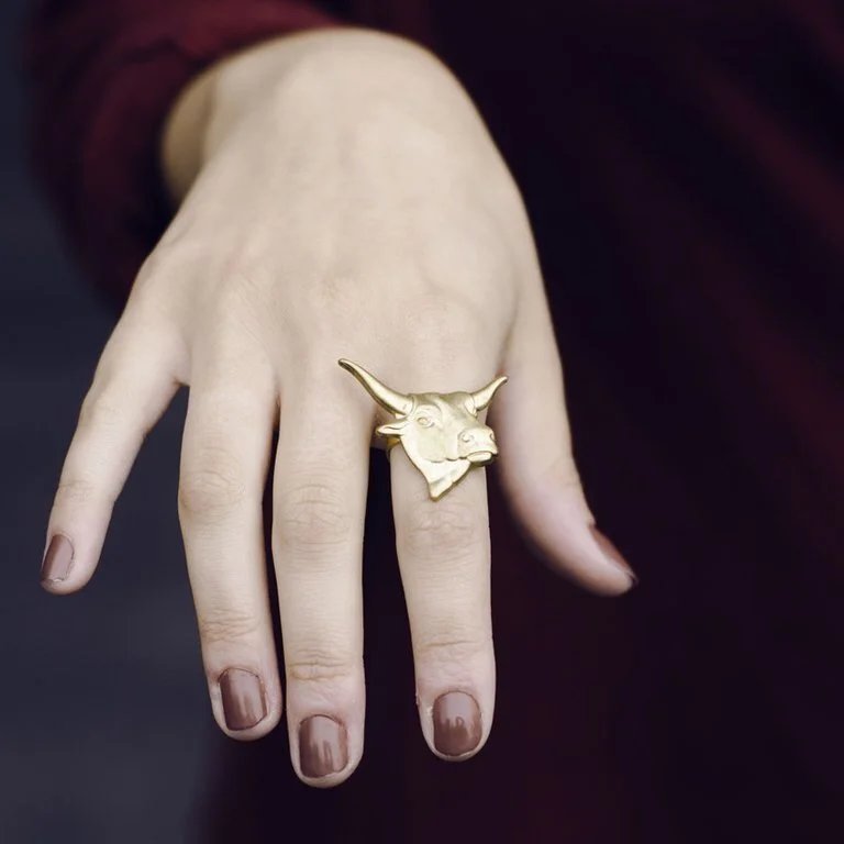 Bull Brass Ring (end of Line)