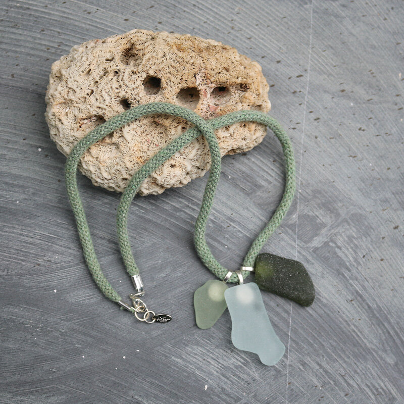 Sea Glass Beachcomber Charm Necklace