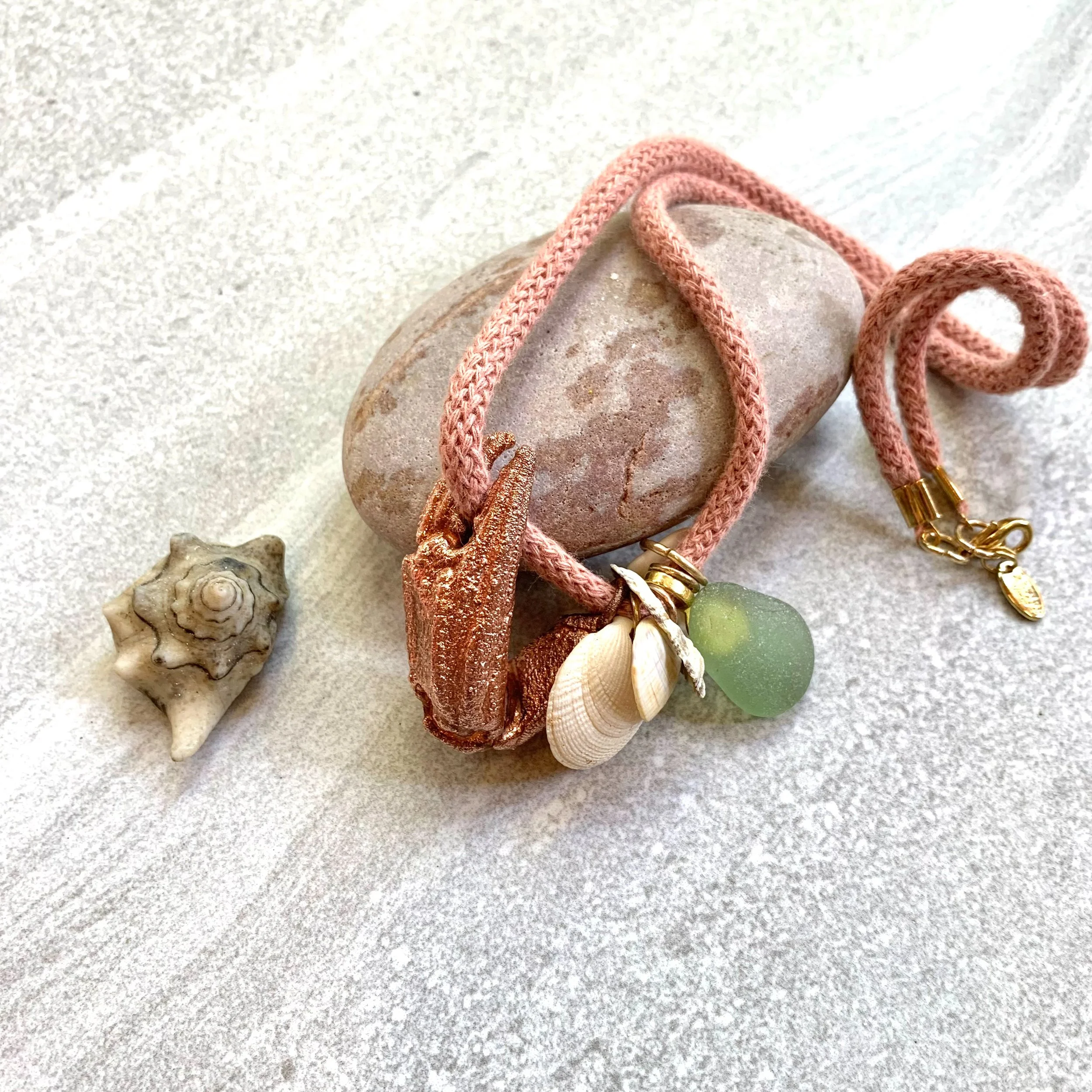 Devon Electroformed Crab Claw Necklace