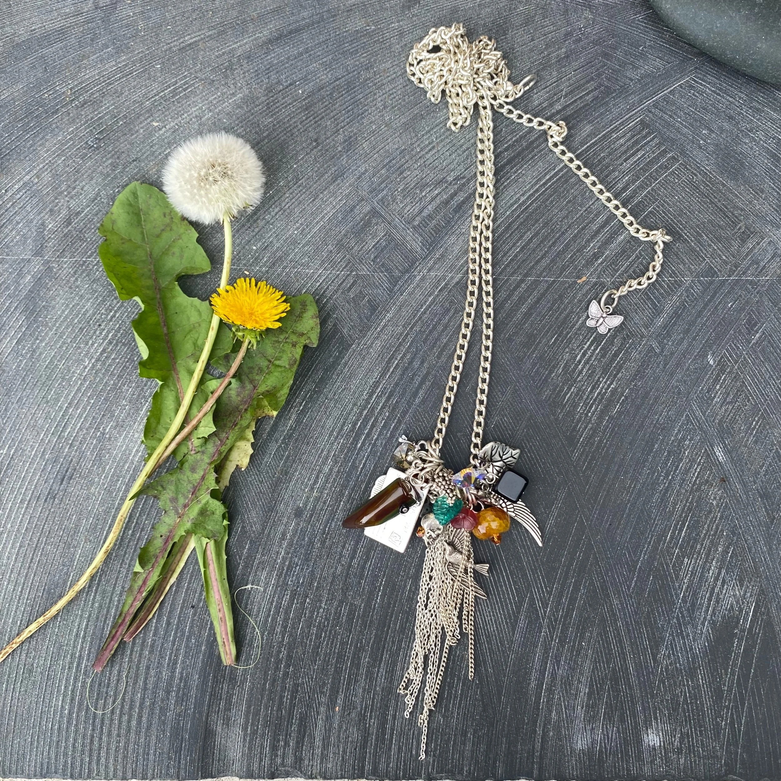 Semi precious Charm necklace (Ex Display)