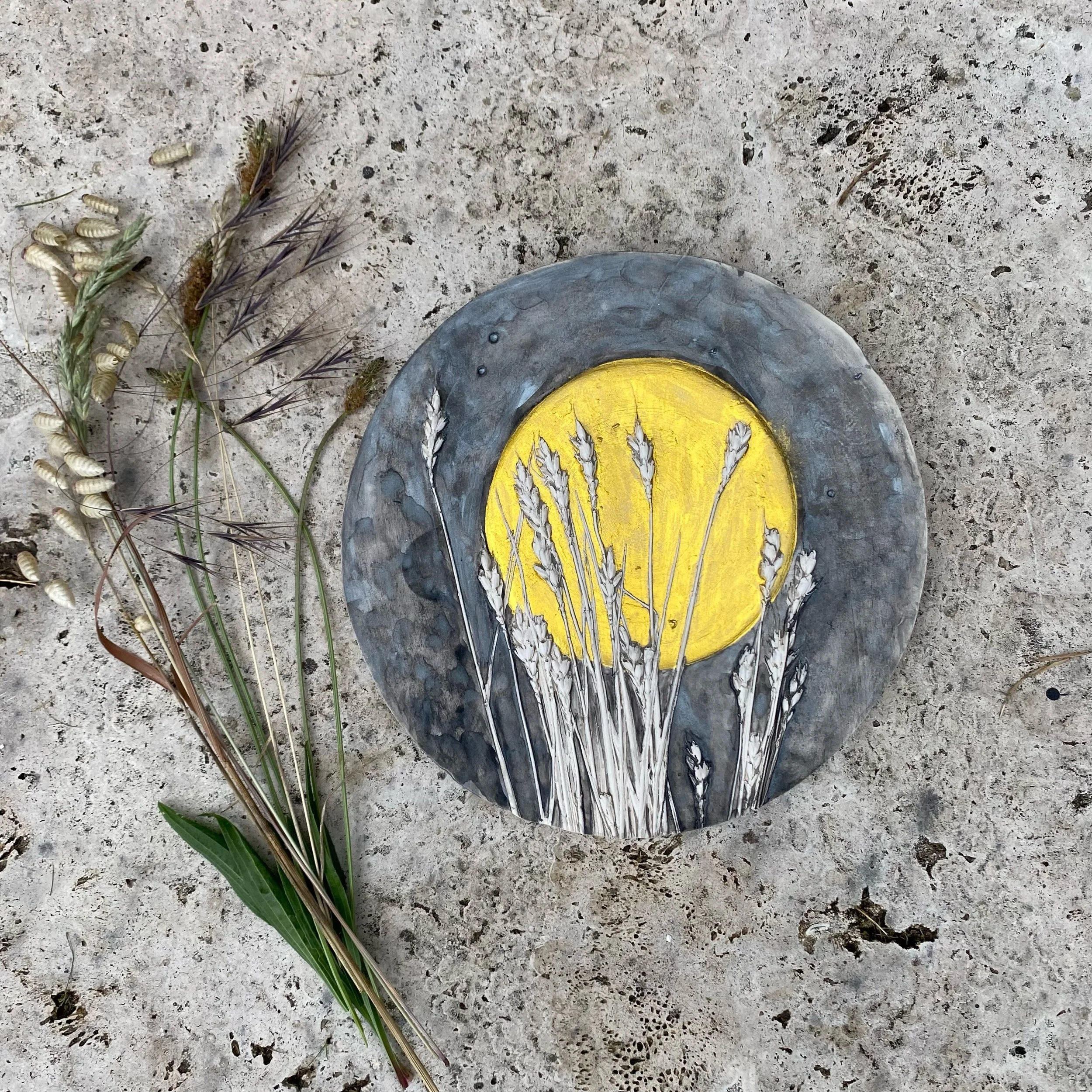 Buck Full Moon Botanical Print Wallhanging