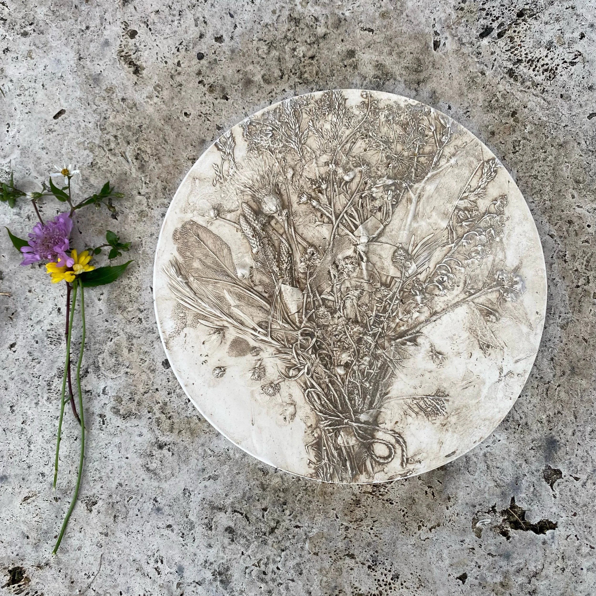 Beltane Bouquet botanical print wall hanging