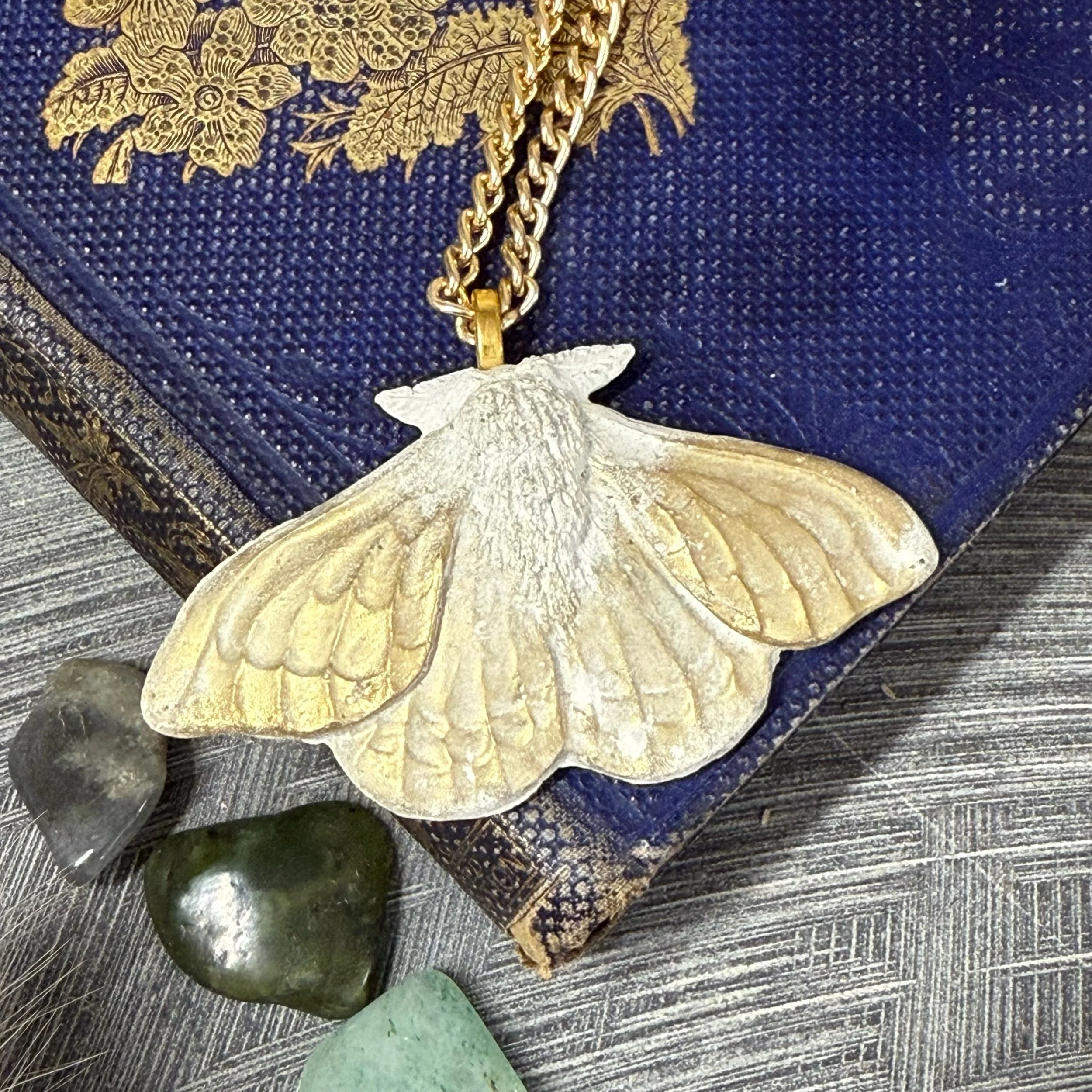 Golden Moth Necklace