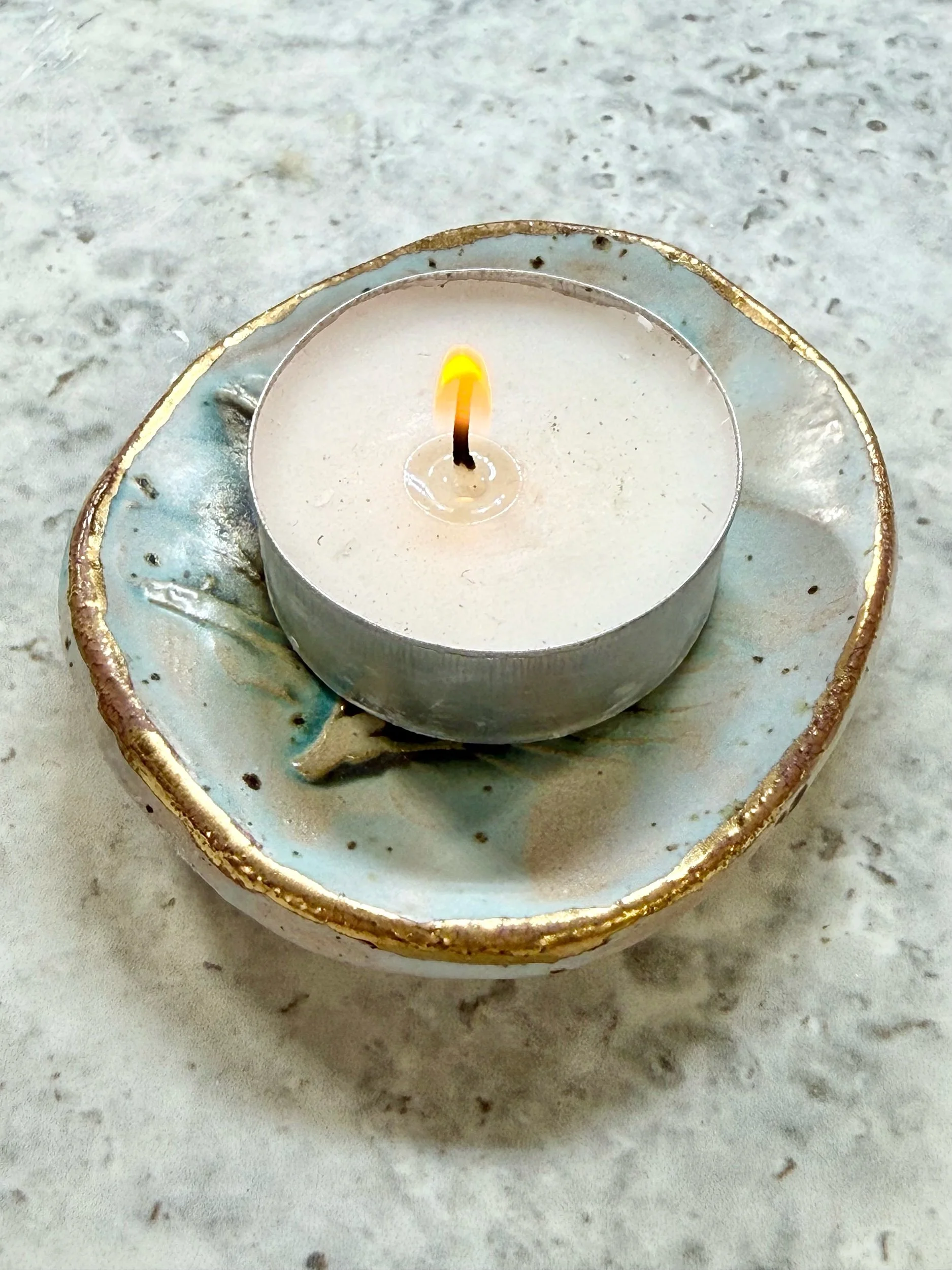 Ceramic small mint pebble dish