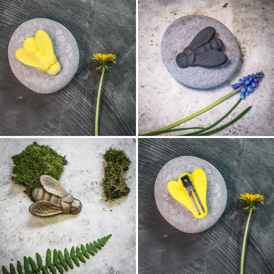 MR BUMBLE BEE JESMONITE HAIR CLIP