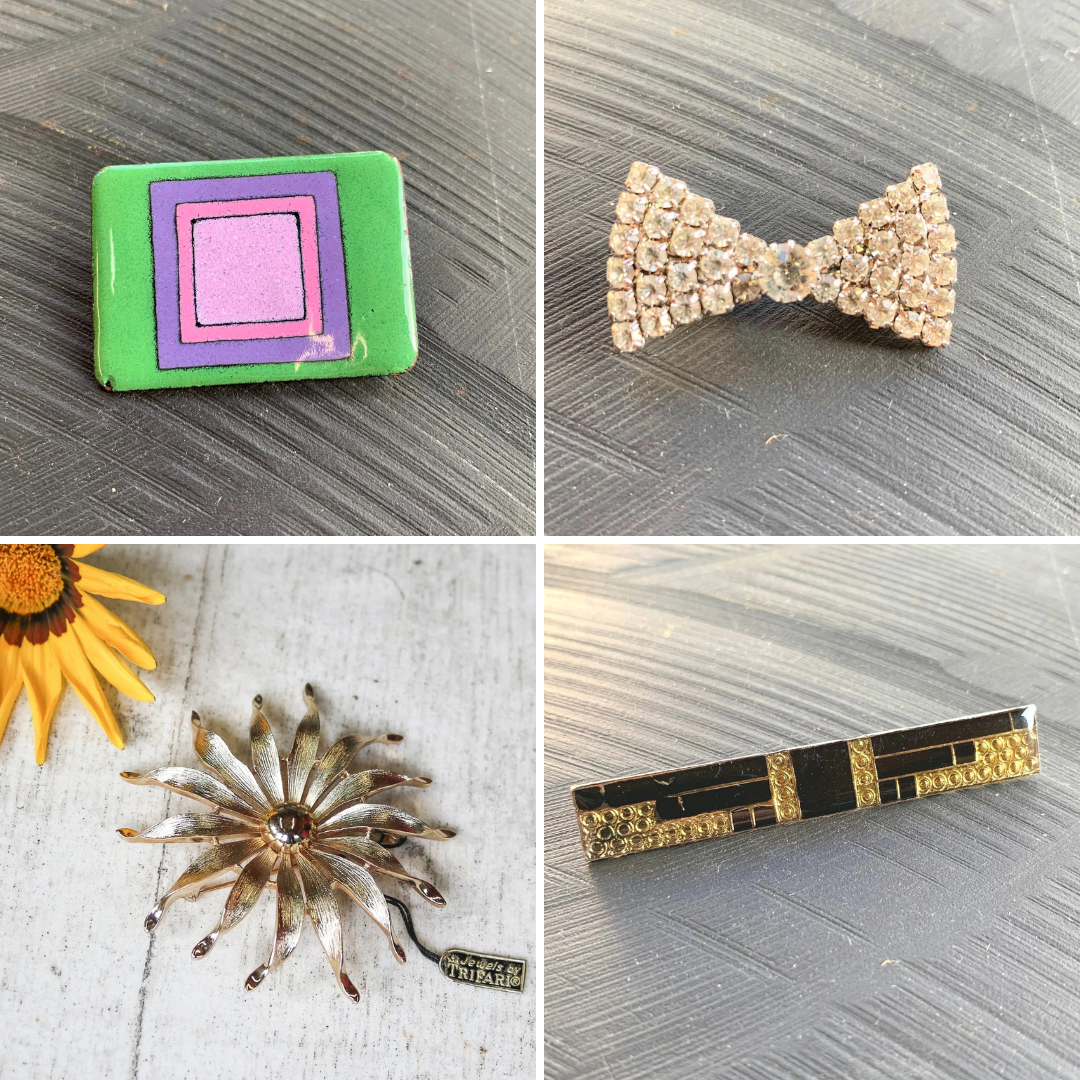Vintage Brooches various