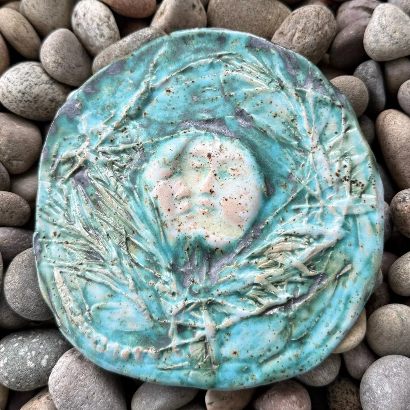 Ceramic Botanical Moon Plaque