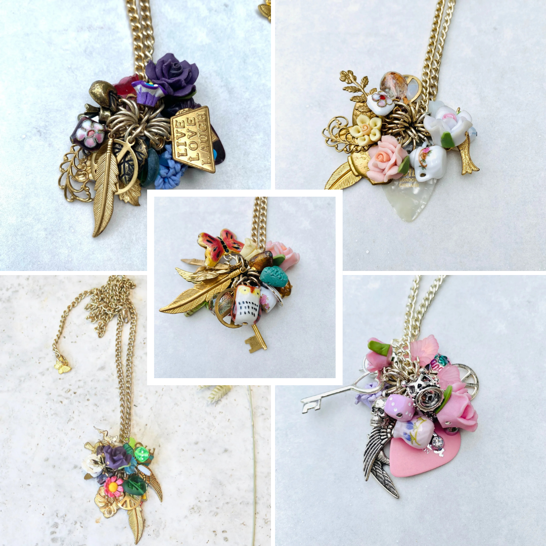 Purple Plectrum Cluster Necklace (End of Line)