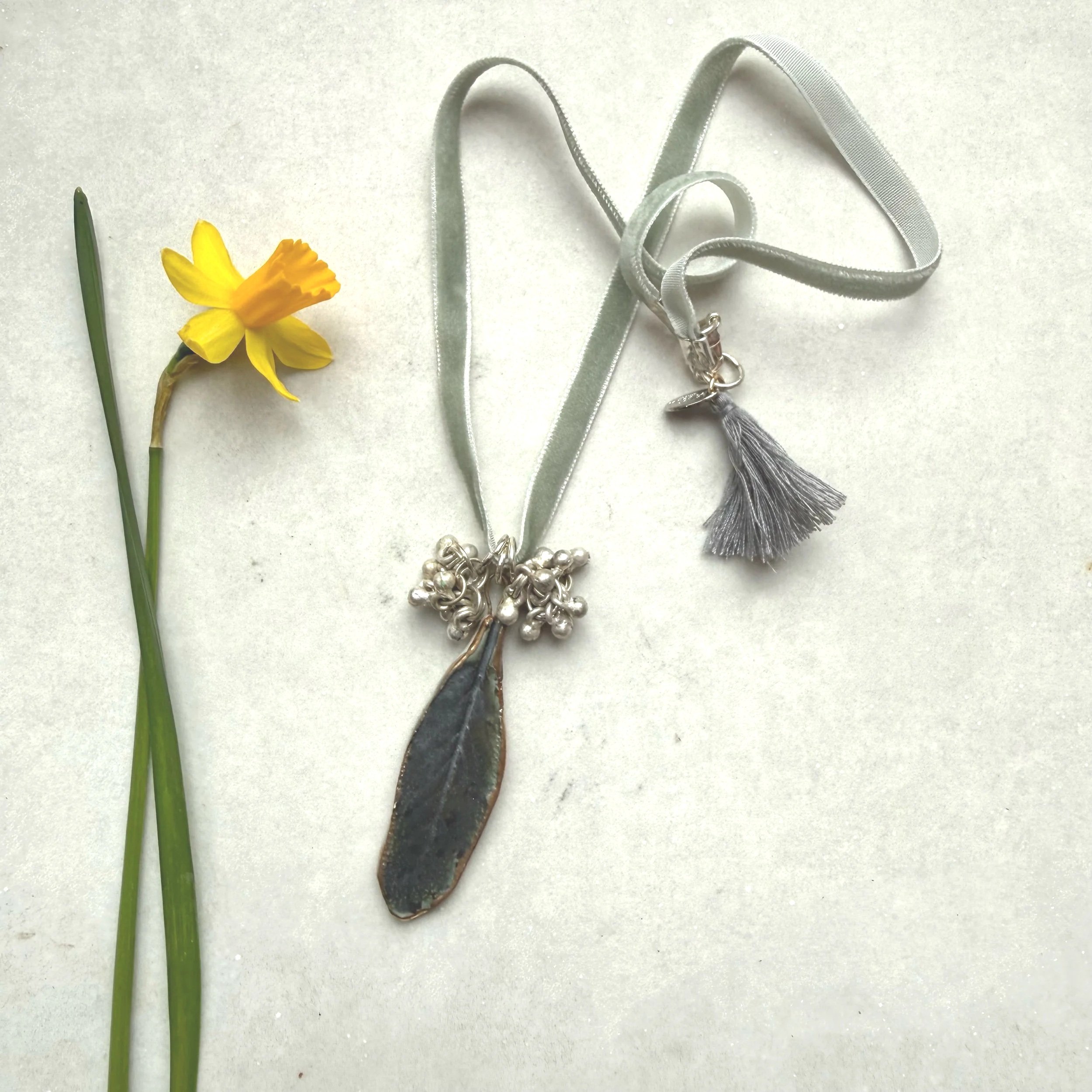 Ceramic Sage Necklace (special)