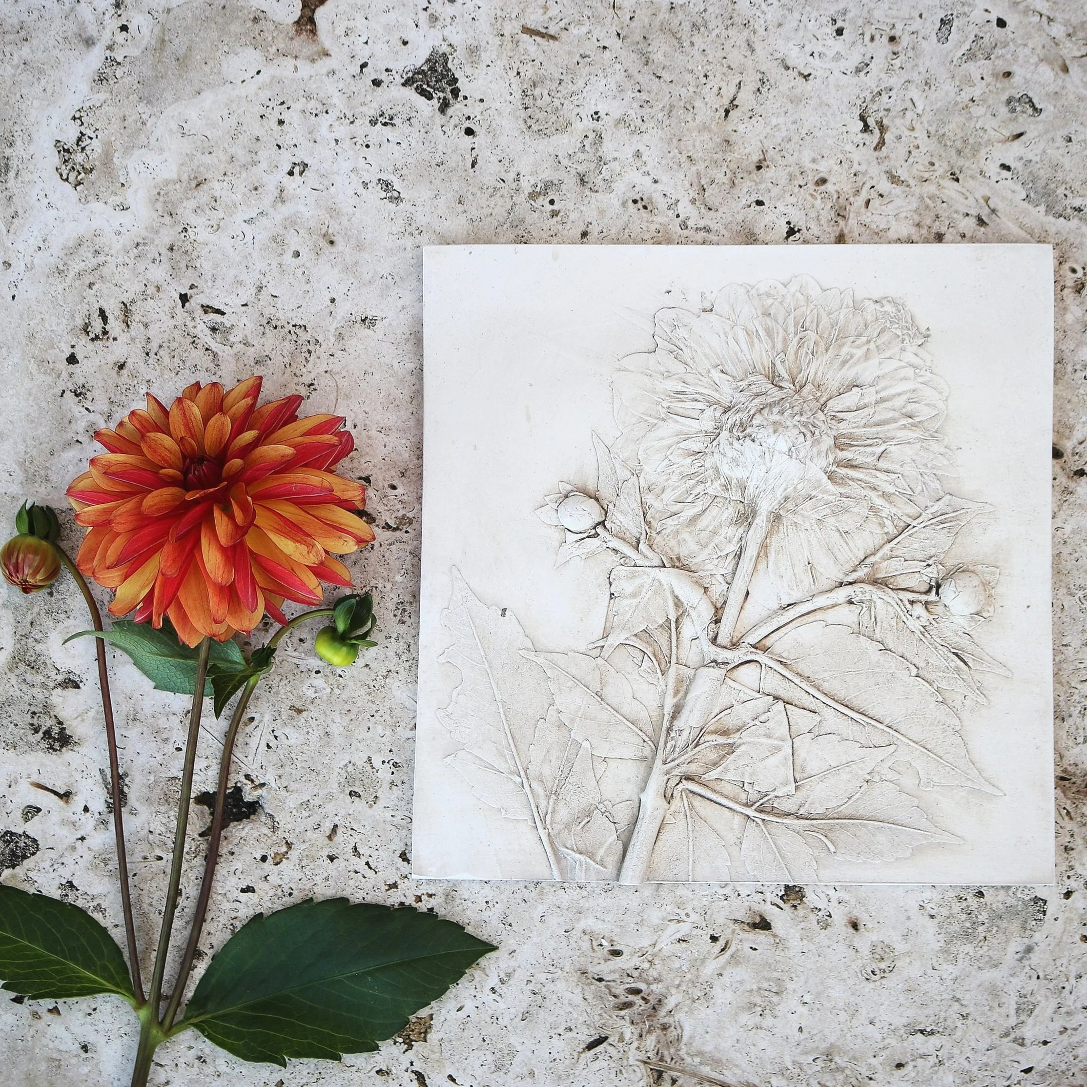 Dalilah Bloom Botanical print Tile