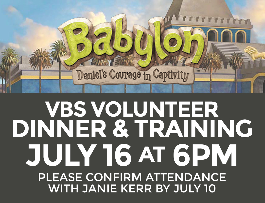 VBS Volunteer Training & Dinner