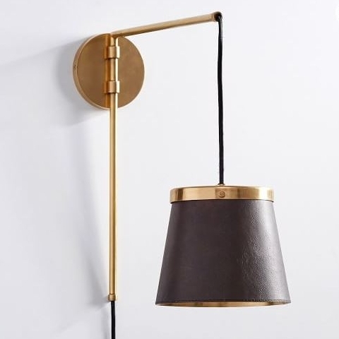 Emily & Meritt Leather Sconce - $139