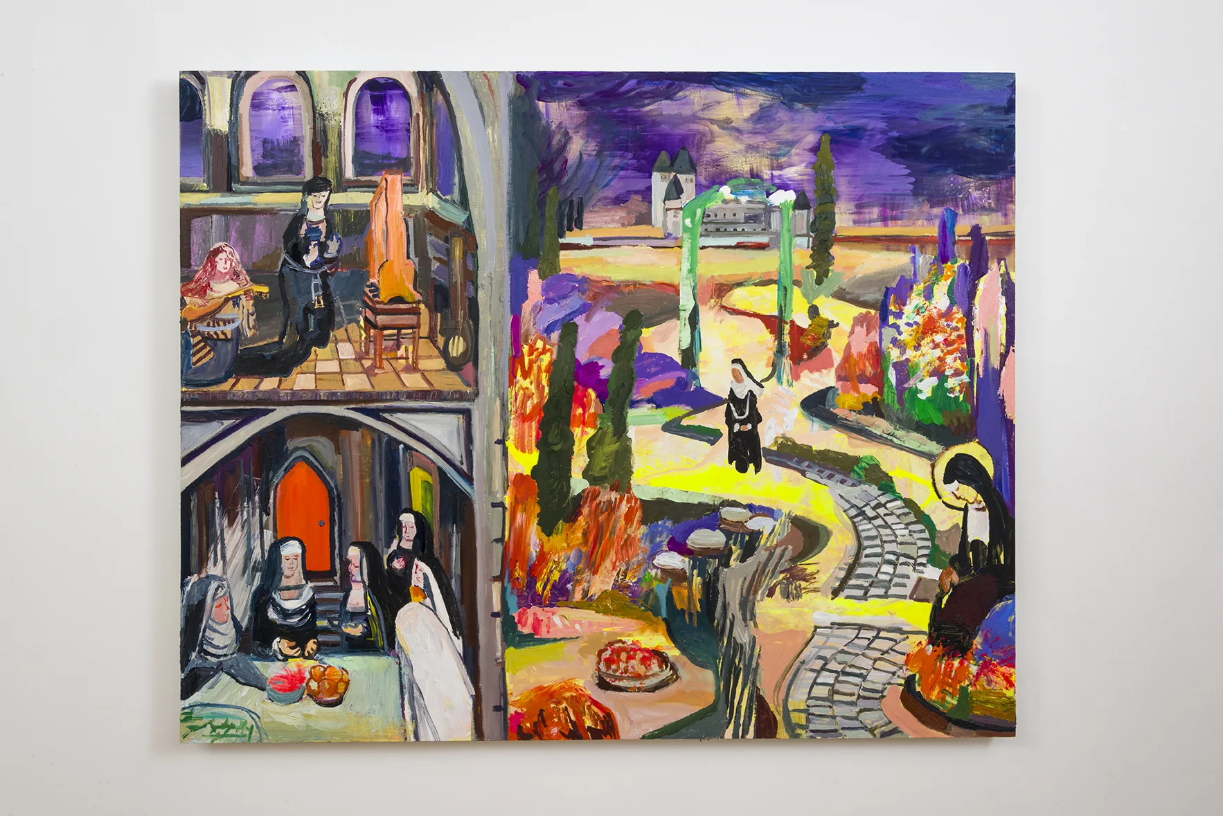 Elizabeth Huey Every Fire Has Its Flame , 2016 acrylic and oil on wood 48 x 60 inches