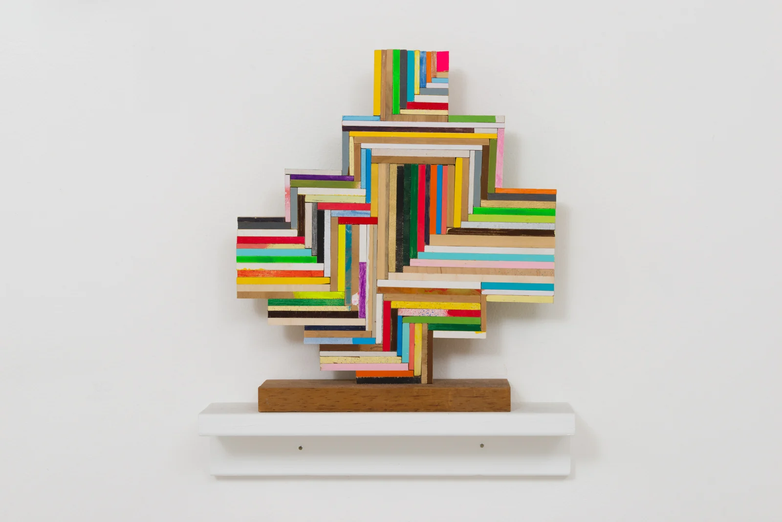 Damien Hoar de Galvan cross , 2016 wood, paint 12 x 10 x 3 in.