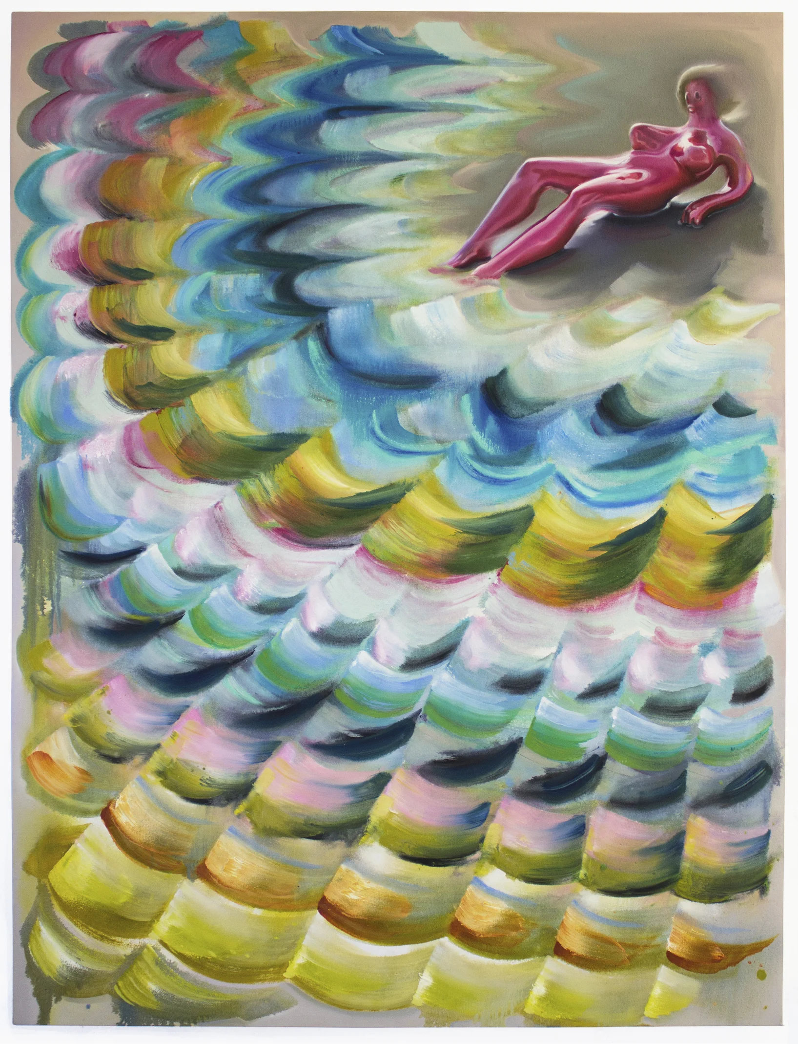 Lauren Satlowski Wave Painting 07 , 2017 oil on canvas 36 x 48 x 4 in.