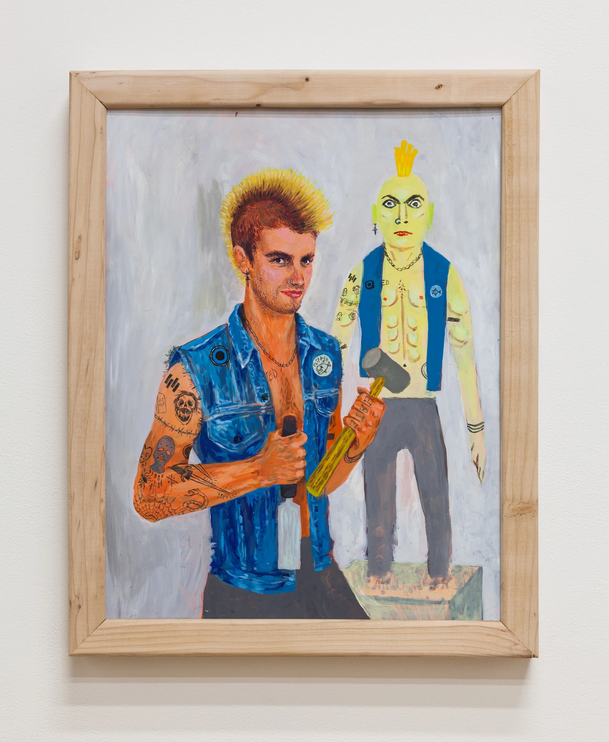 Trulee Hall A Sexy Self-Portrait, The Punk Male Version, 2016 acrylic on panel 20 ½ x 15 ¾ x 1 ¾ in.