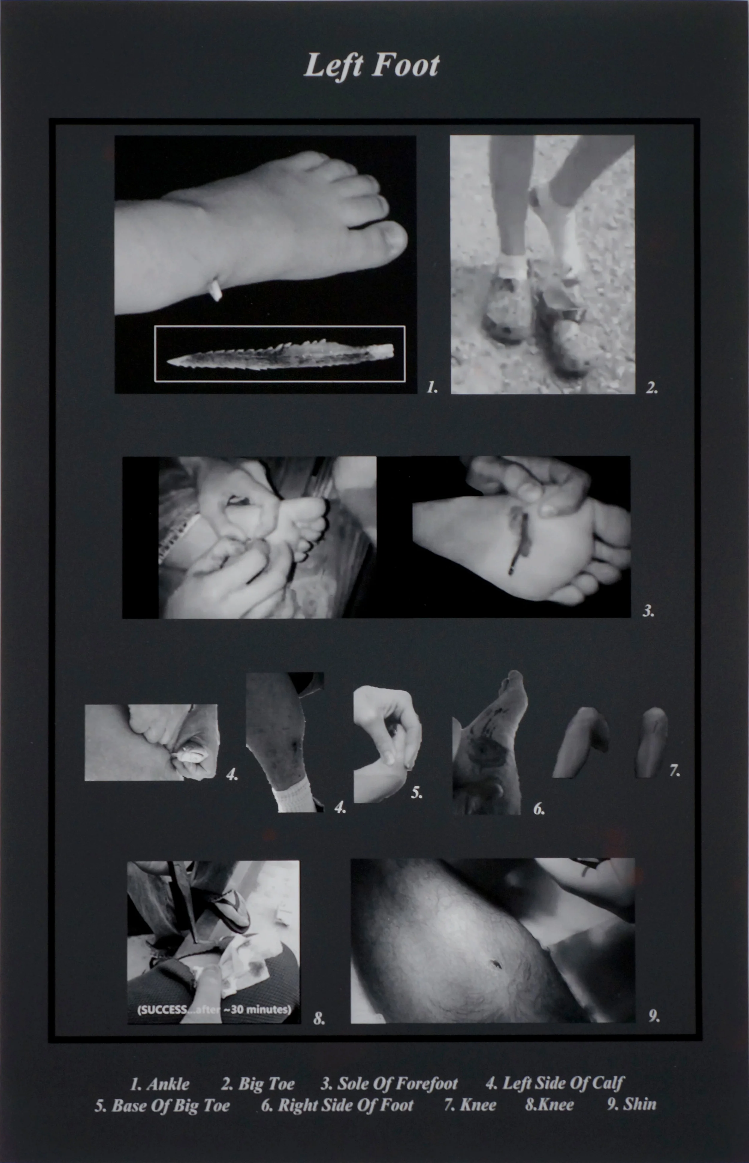 Wade Winslow (meatgrinder) Left Foot, 2018 digital print on paper 18 ½ x 12 in.