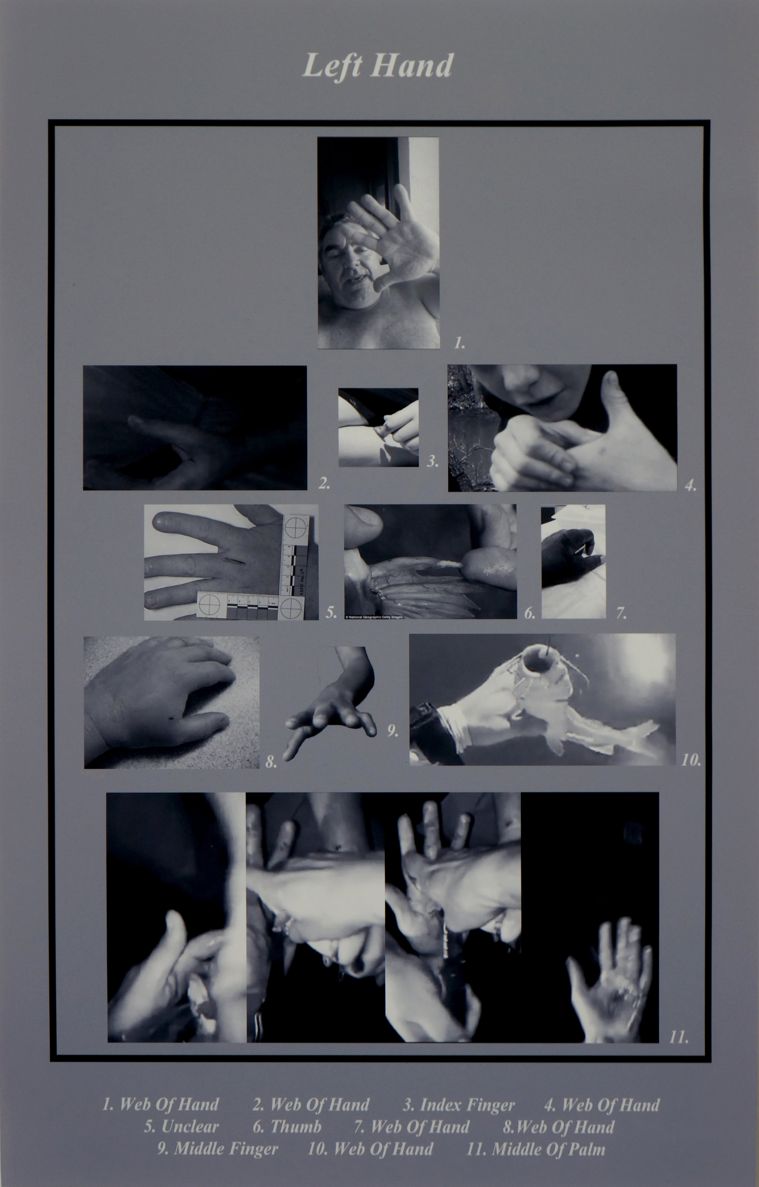 Wade Winslow (meatgrinder)  Left Hand,  2018 digital print on paper 18 ½ x 12 in. 