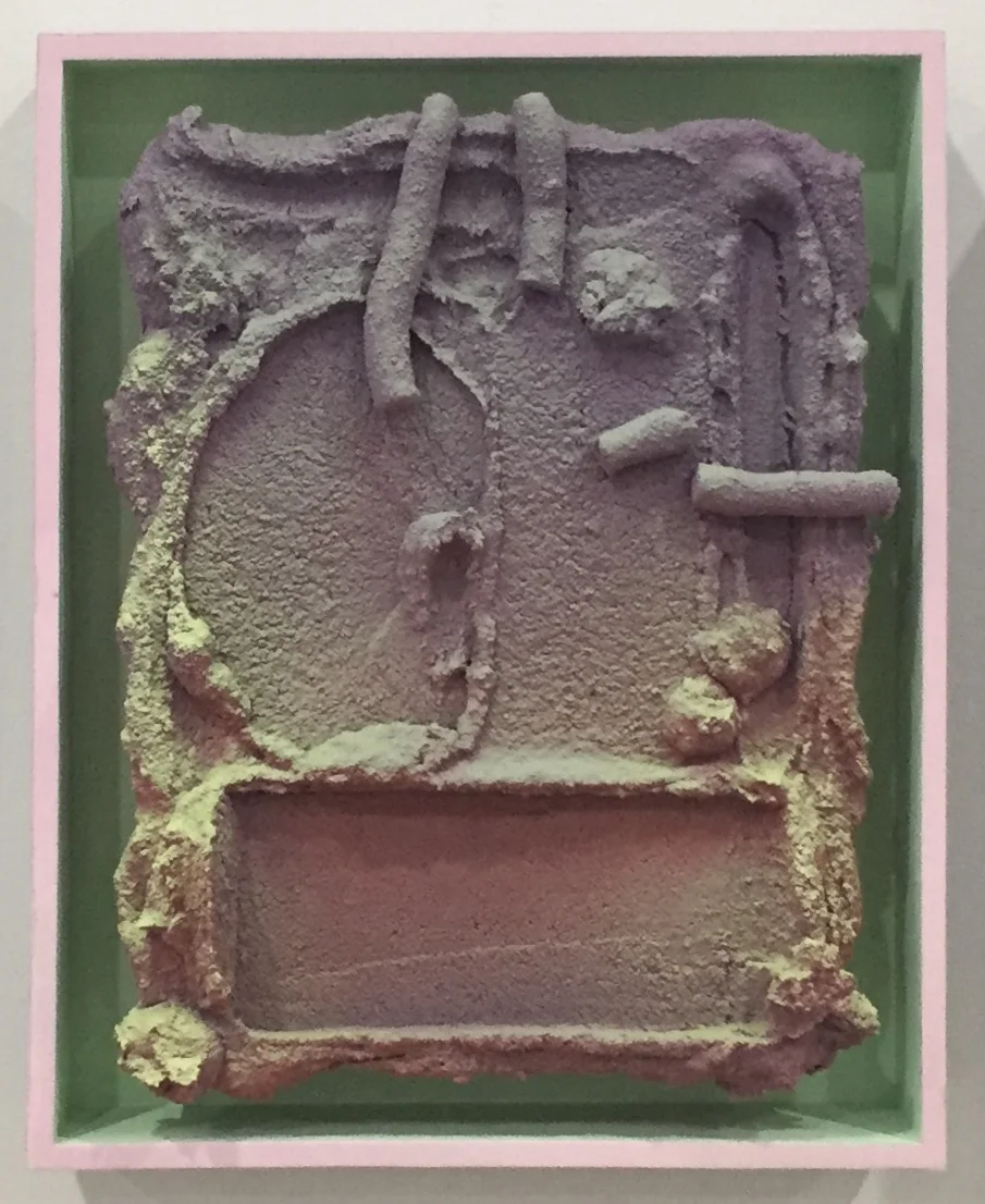 Brian Rochefort Wall Piece 241, 2017 ceramic, glaze, acrylic paint on wood 14 x 11 x 3 in.