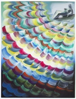 Lauren Satlowski Wave Painting 08, 2017 oil on canvas 48 x 36 x 2 in.