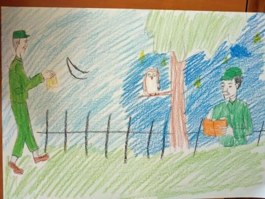 Student artwork made in class, Ulaanbaatar, Mongolia, January 2018. Photo by Altangerel Tumurtogoo.