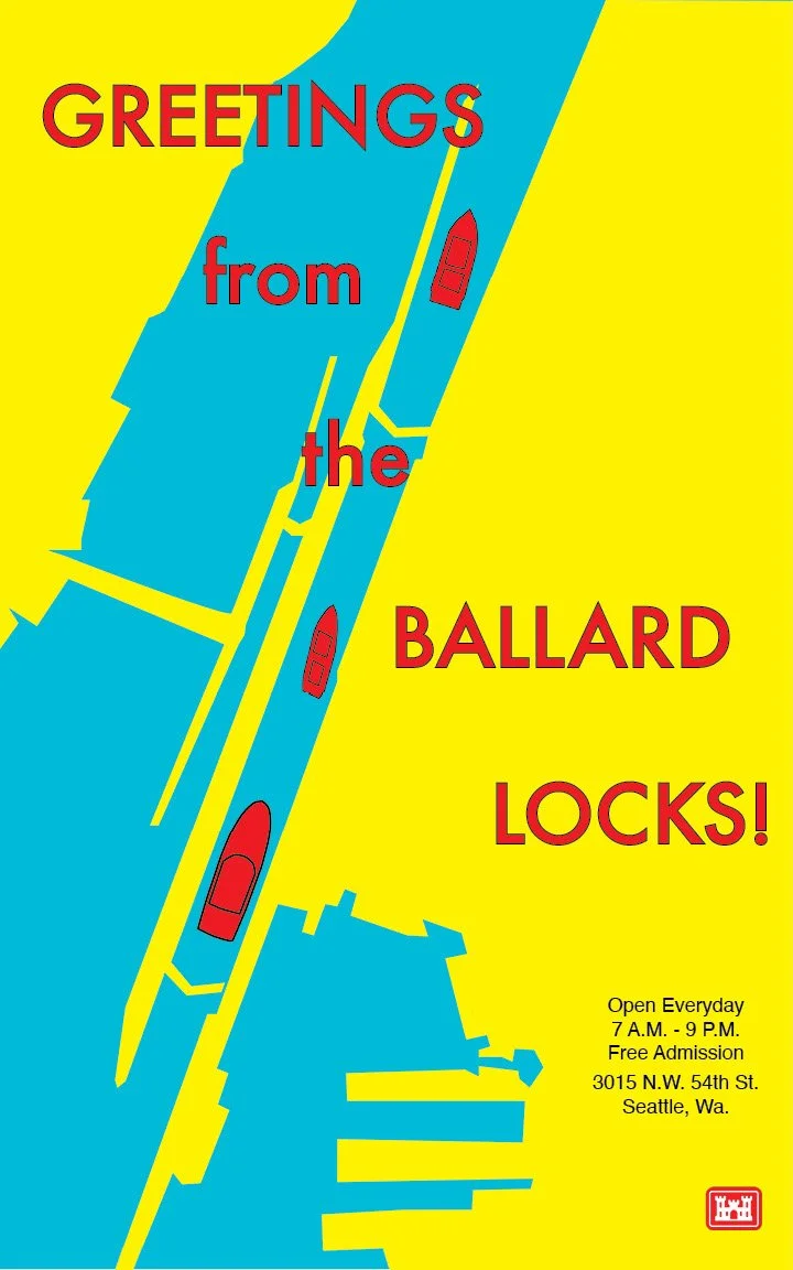 Bus Shelter ad for the Ballard Locks