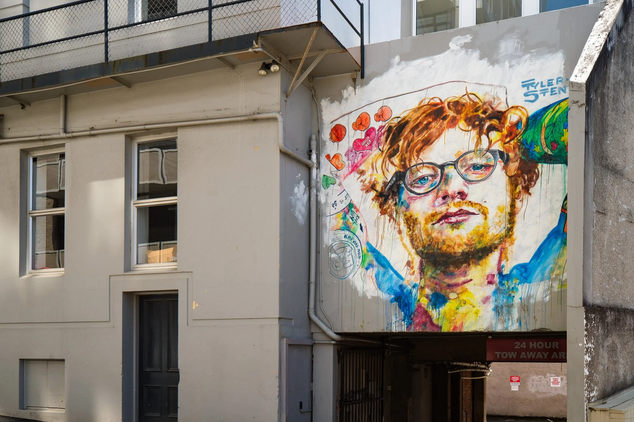 Dunedin City Walking Tour - Ed Sheeran street art