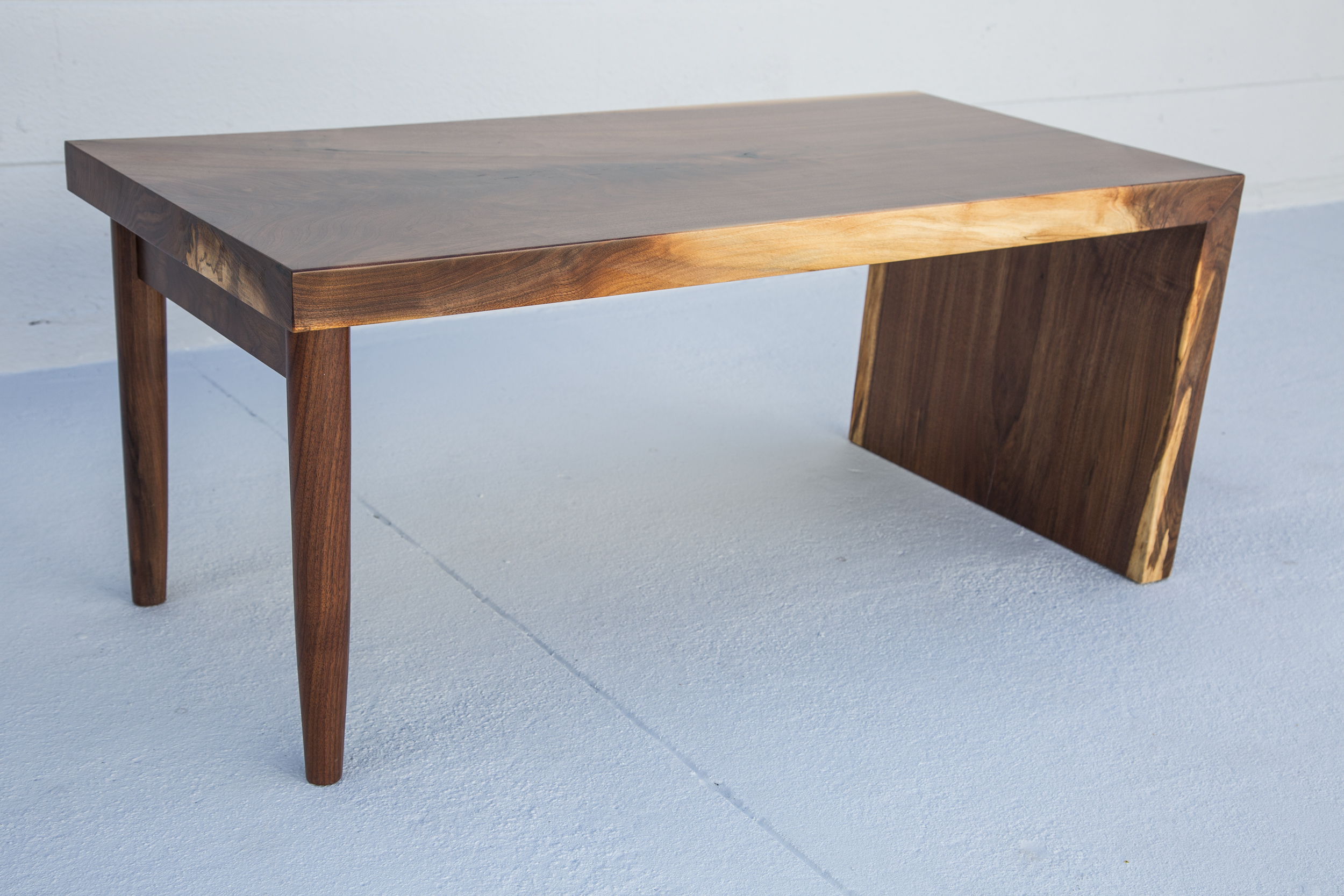 Walnut slab coffee table