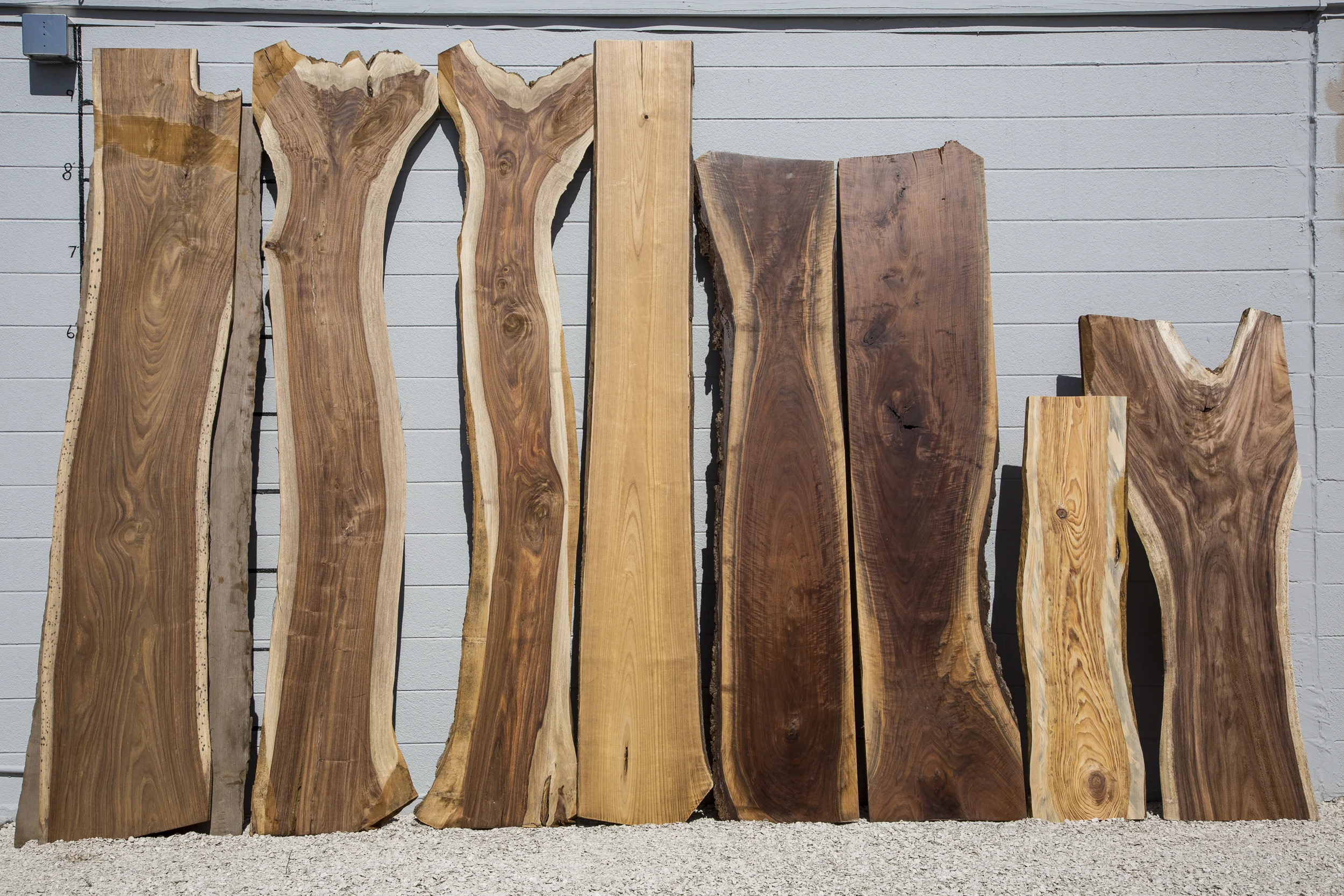Slabs of different lengths and widths