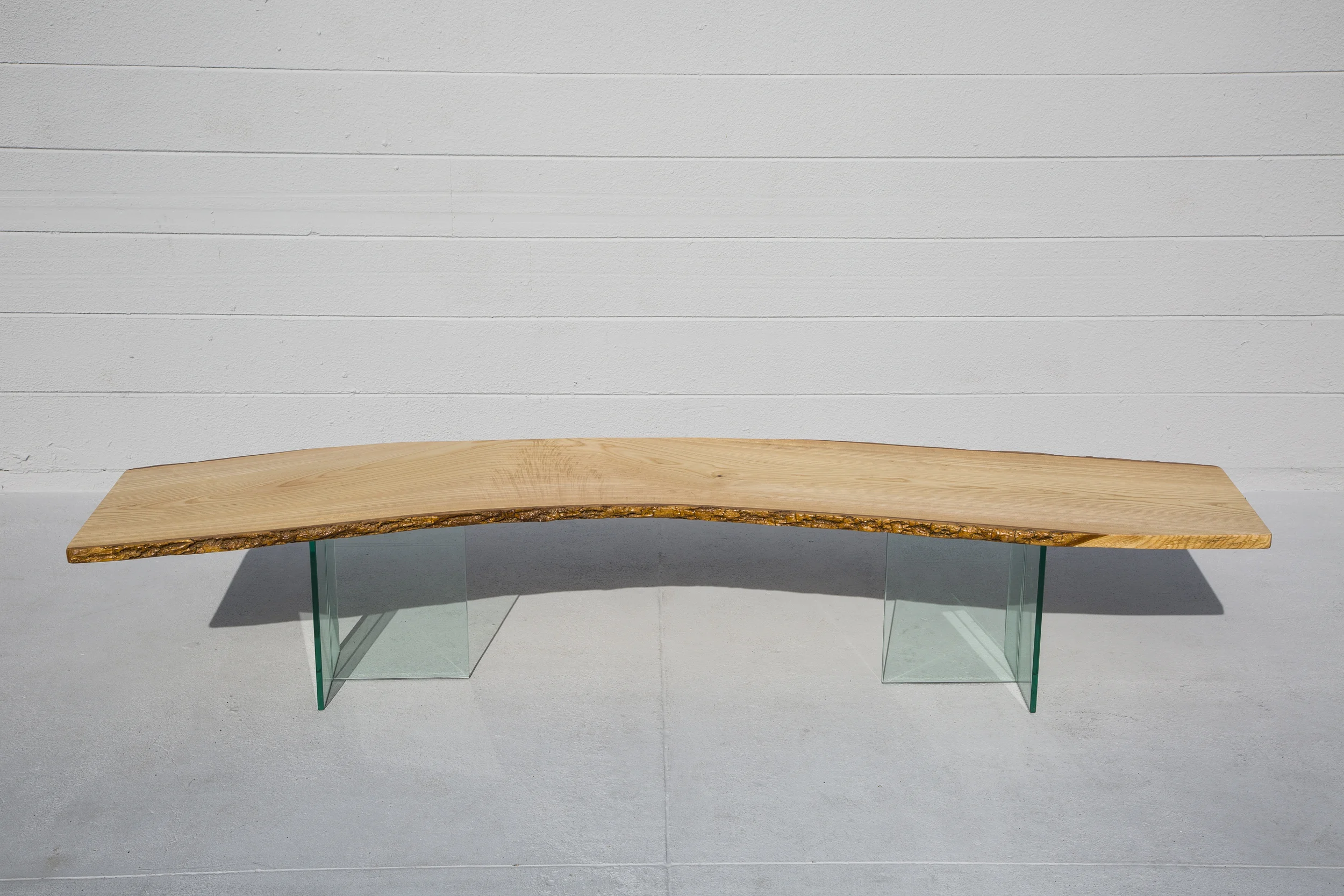 Ash live edge slab table/bench
