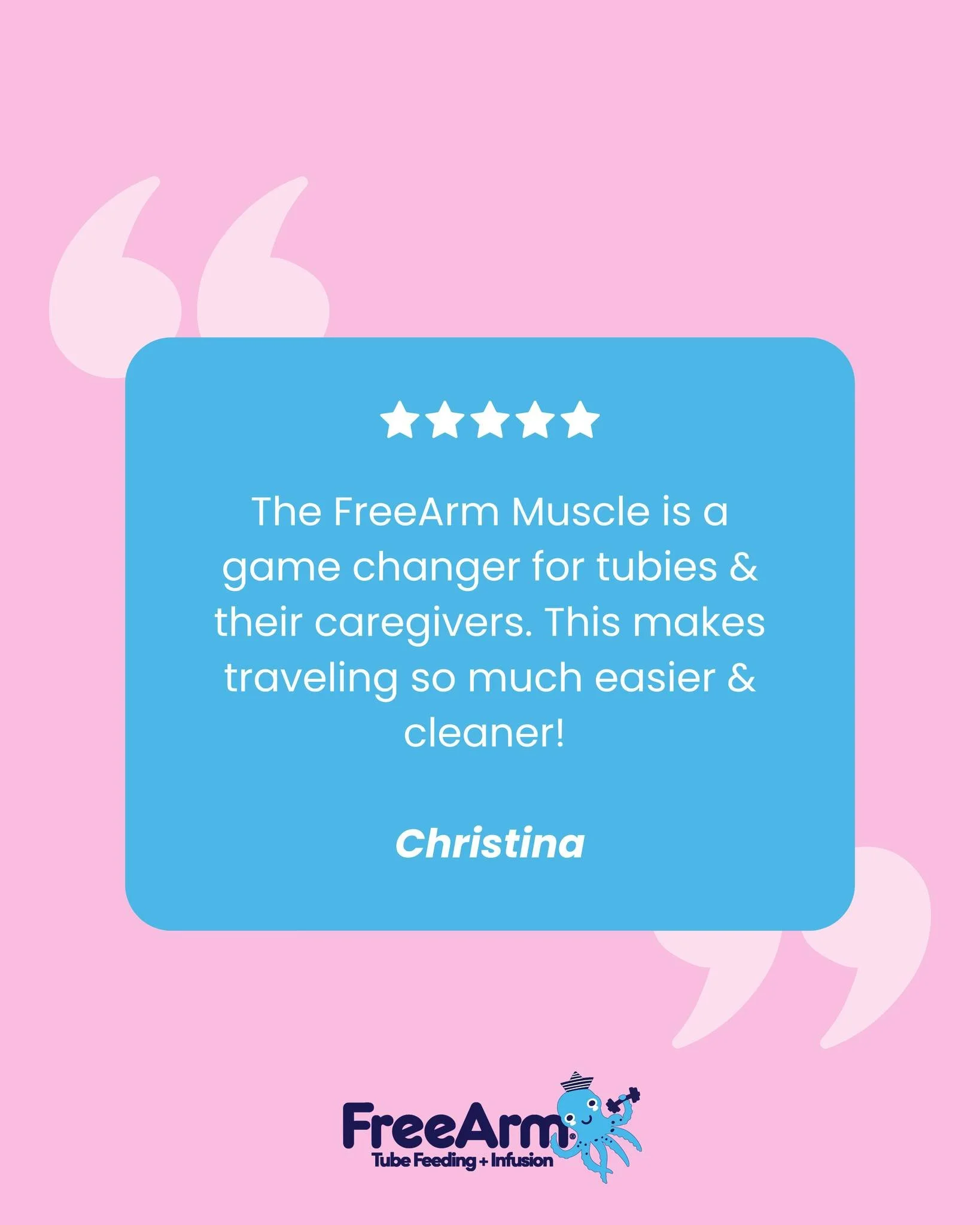 Christina, we are so happy that you can now travel easier! The FreeArm is here to help!

#tubiebaby #medicalmom #childlife #medicallycomplex #nicu #nicubaby #gtube #gtubebaby #tubefed #tubie #freearmfan #feedingtubemom #tubiekid #feedingtubeawareness