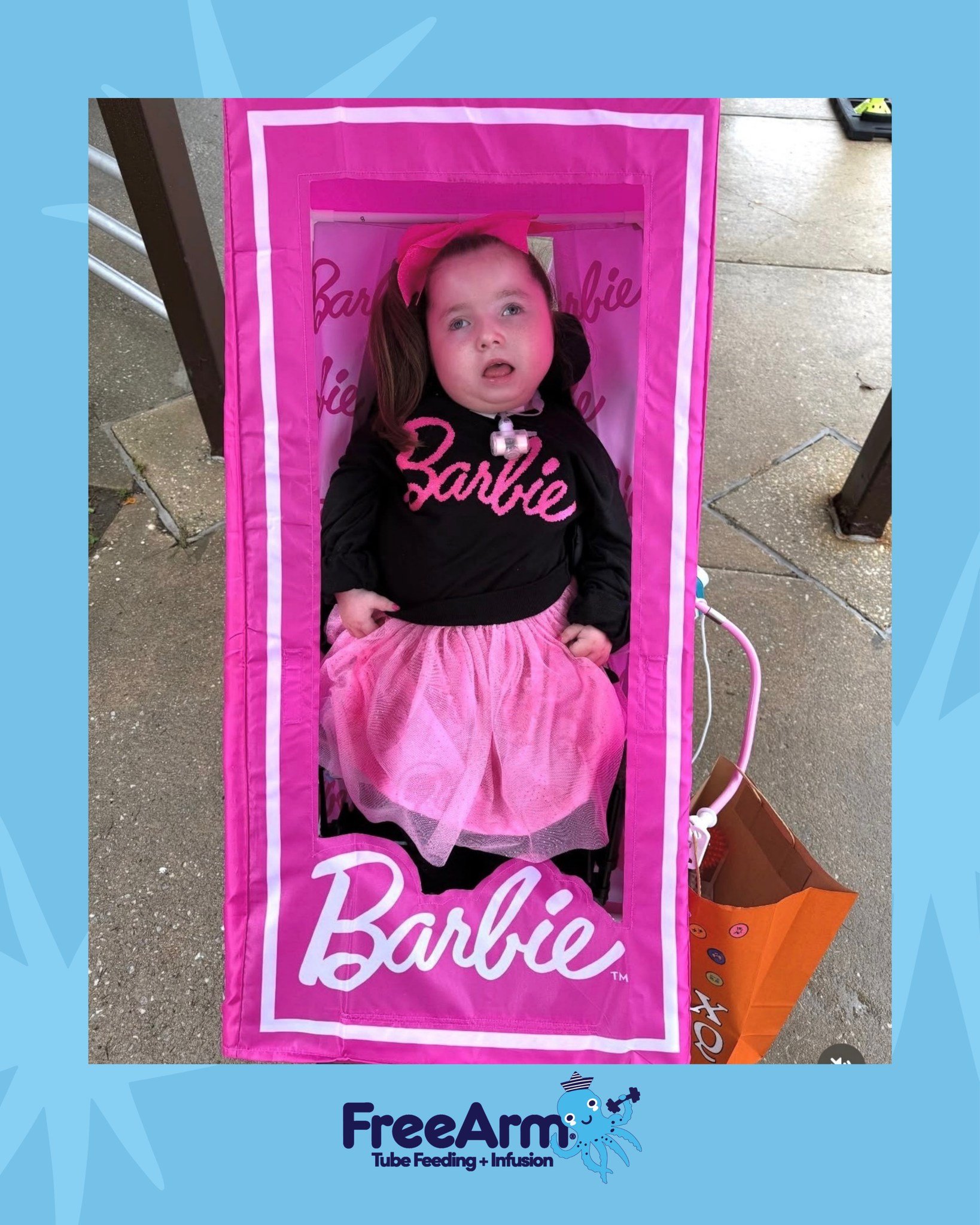 We love a Barbie Girl in a Barbie world!

Thank you @braunschweiger_sandwich for sharing sweet Miss Maisy's halloween photos with us!

#tubieinthewild #tubie #tubefed #tubefeeding #enteralnutrition #blenderizeddiet #blendeddiet #pureediet #dysphagia 