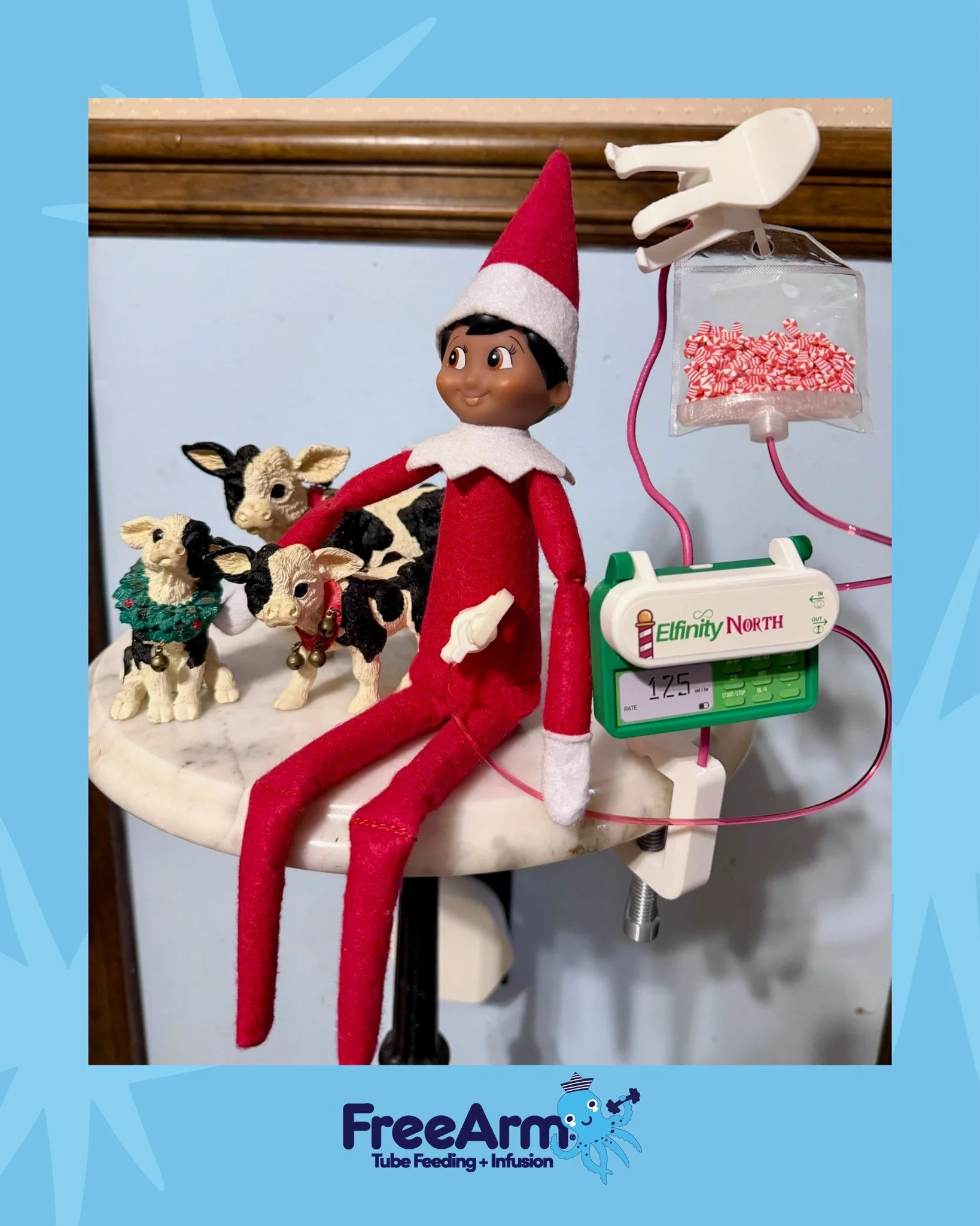 Tubias has a few friends joining him for lunch today!

#lunchonthefarm and snacking with his Tiny Toy FreeArm and Elfinity pump from @thebutterflypig!

🐮🎅🏽🎄