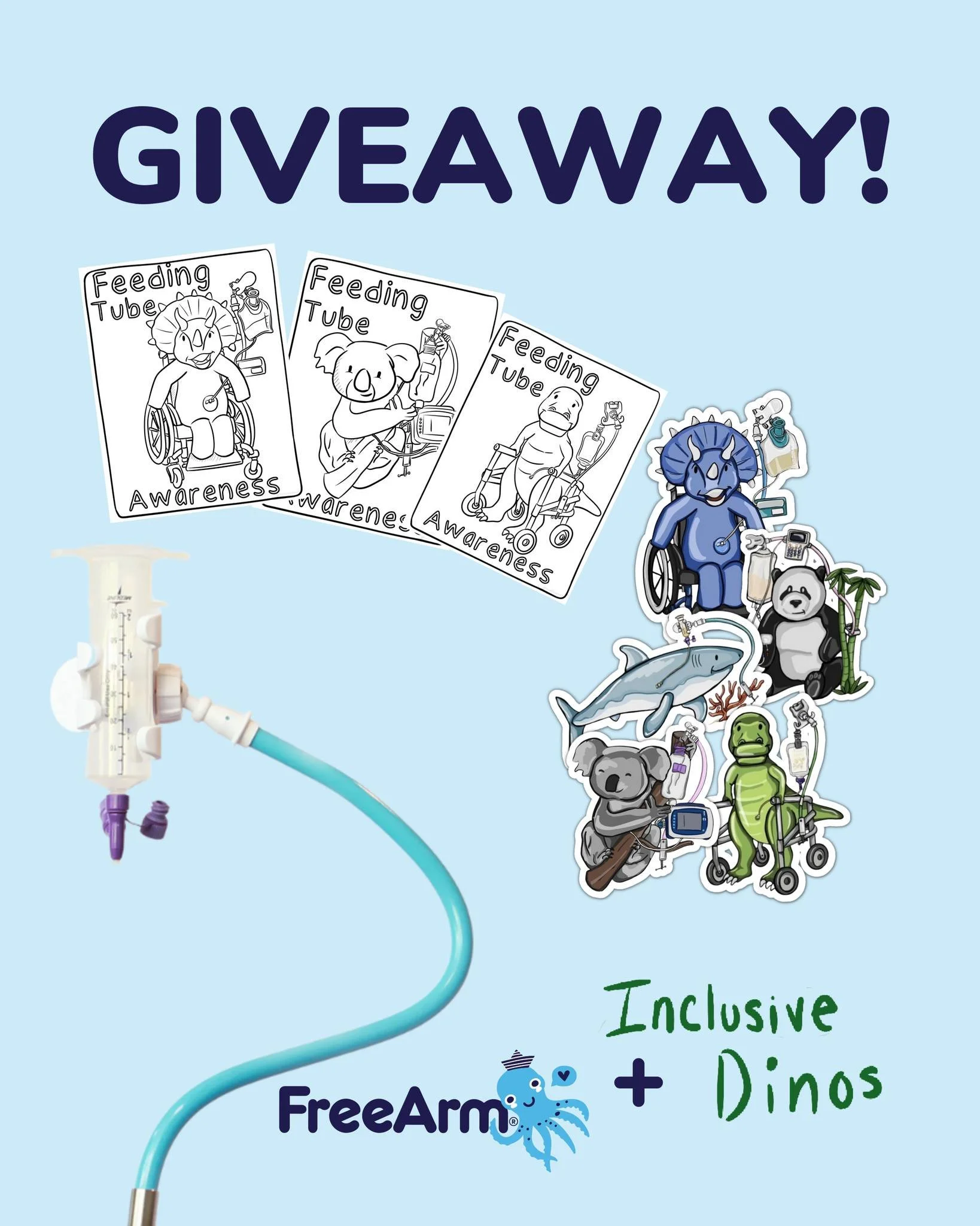We have another giveaway today! This time it is with @inclusivedinos.

One lucky winner will win a FreeArm in the color of their choice and stickers from Inclusive Dinos!

To enter, follow all of these steps:

*Complete the link in our bio! 

*Follow