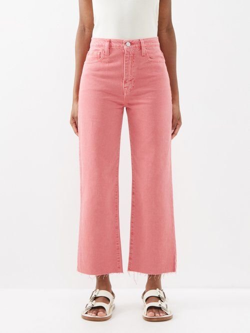 Frame - Le Jane Cropped Jeans - Womens - Pink.jpeg