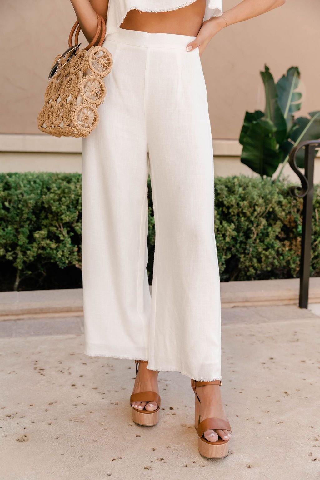 My Exciting News White Fringe Flare Pants FINAL SALE - Extra Large.jpeg