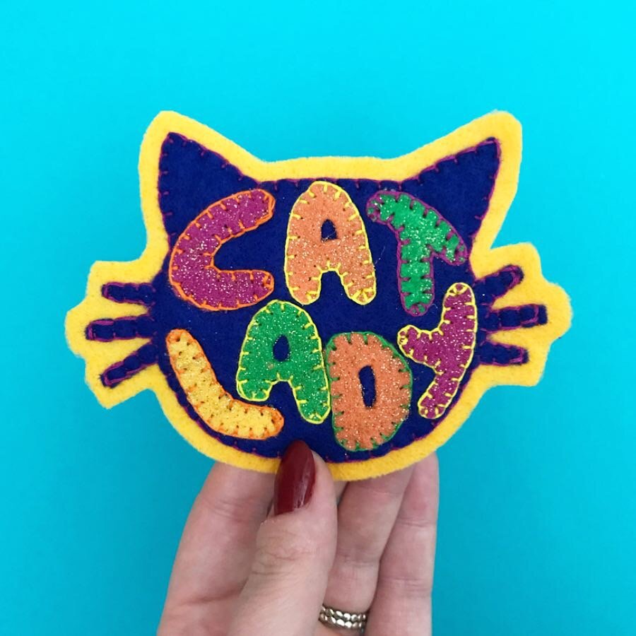 Cat lady embroidered patch_JKG.JPG