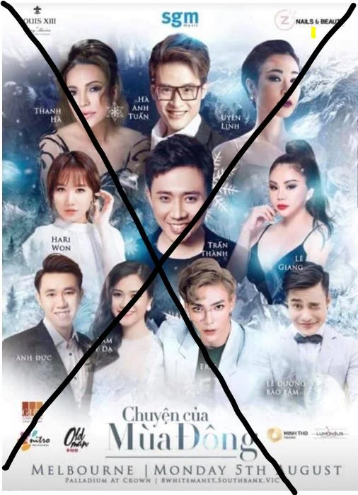 V/V:    LÊN ÁN TẨY CHAY VÀ BIỂU TÌNH CHƯƠNG TRÌNH CA NHẠC “CHUYỆN CỦA MÙA ĐÔNG” CỦA VĂN CÔNG CSVN.